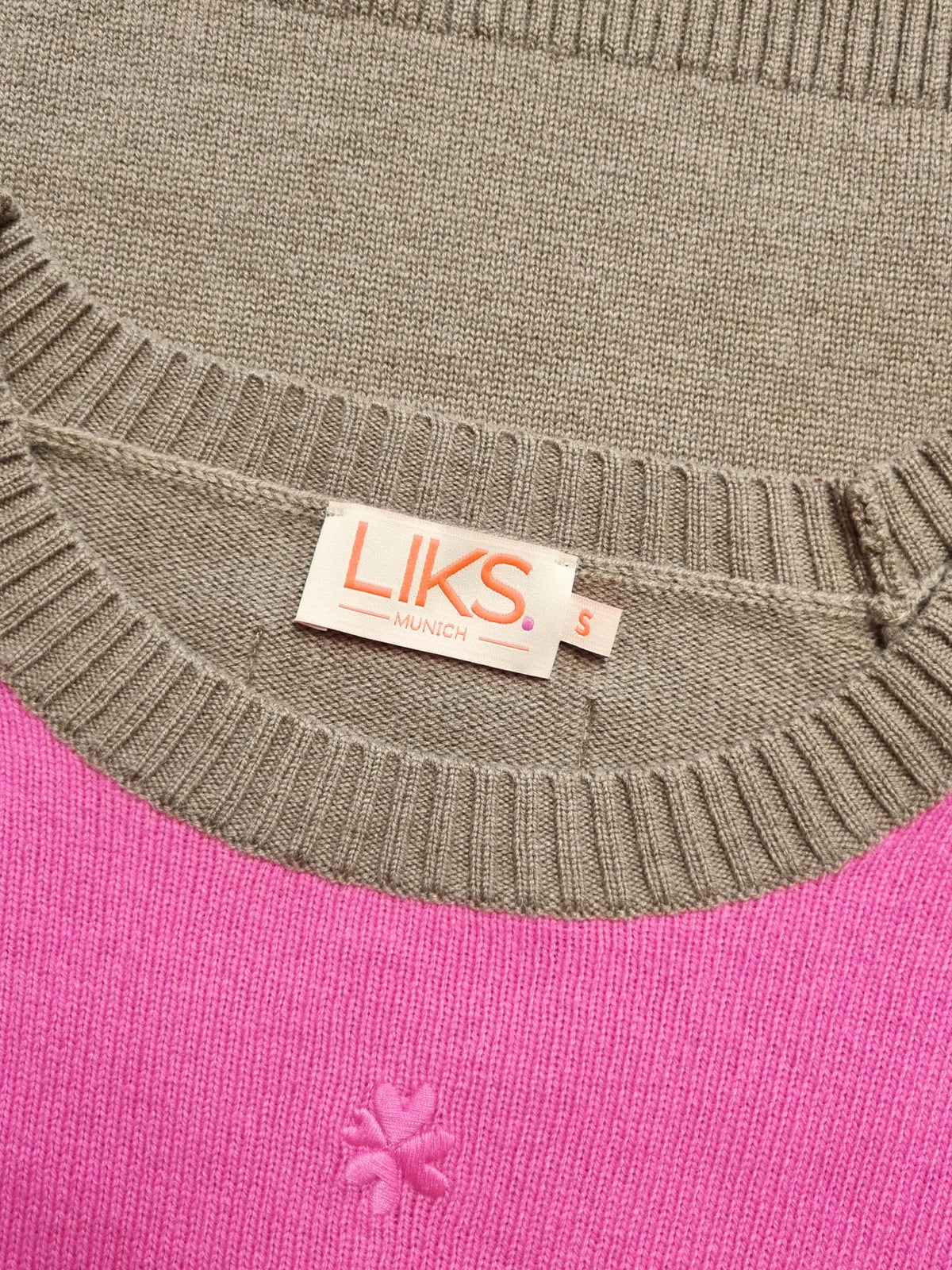 Damen Strickpullover mit color blocking Wolle-Kaschmir Mischung - AllyC
