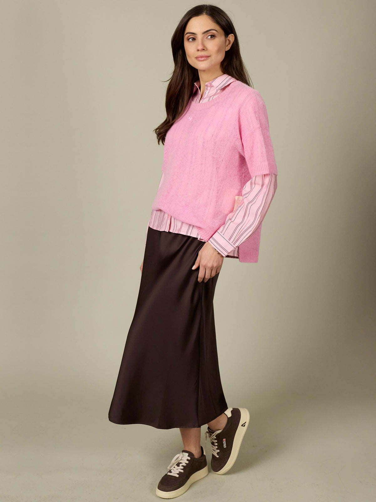 Damen Strickpullover halbarm aus Woll - Alpaka - Mischung - AyaC