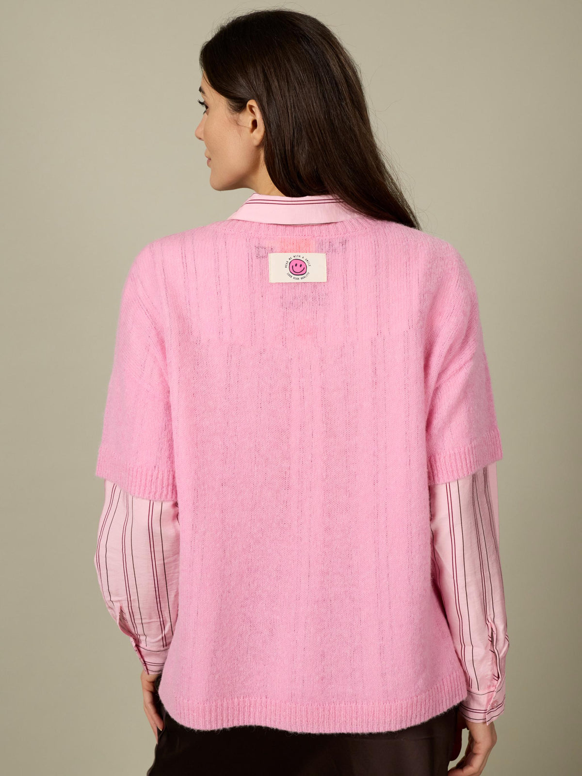 Damen Strickpullover halbarm aus Woll - Alpaka - Mischung - AyaC