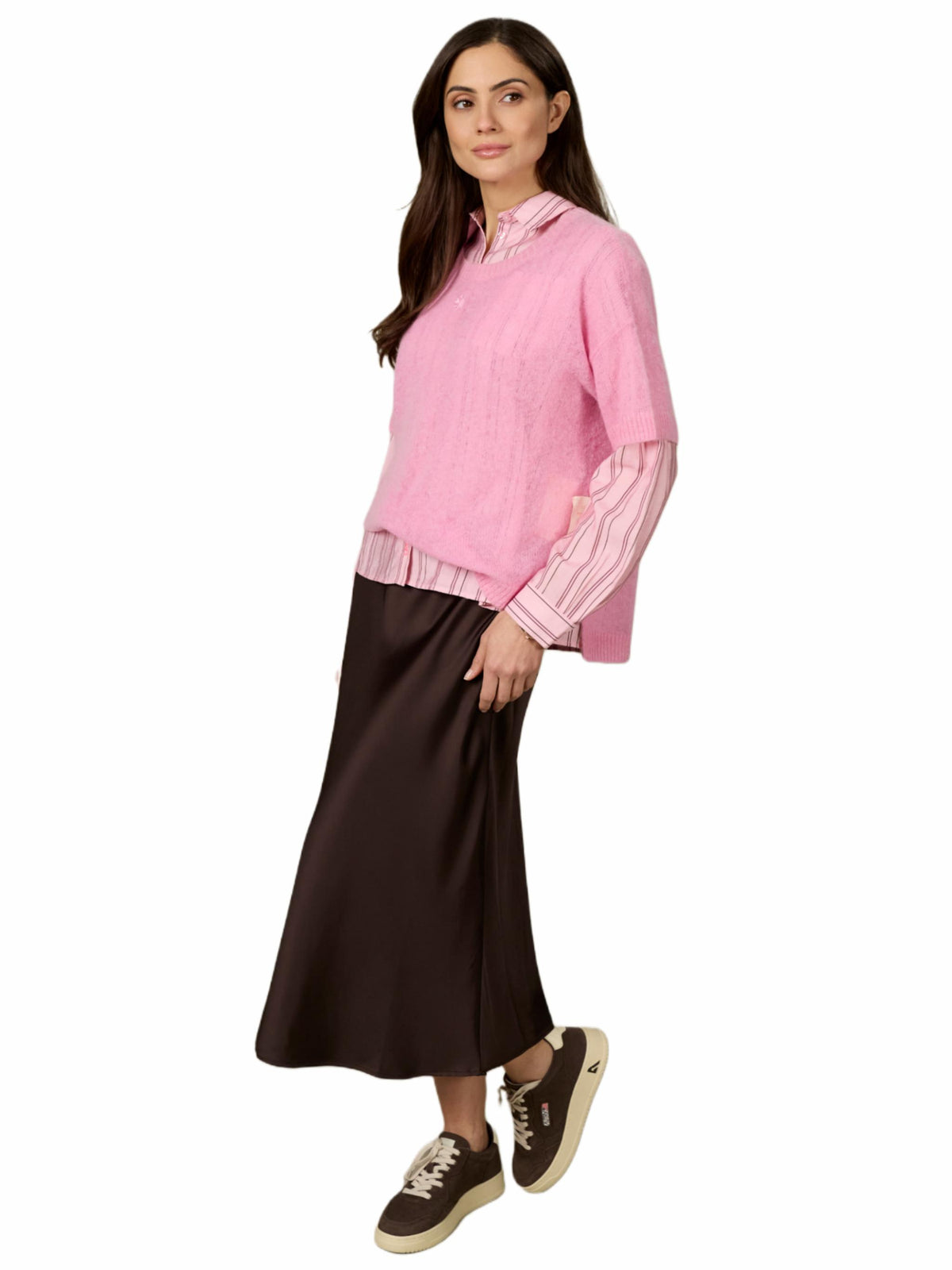 Damen Strickpullover halbarm aus Woll - Alpaka - Mischung - AyaC