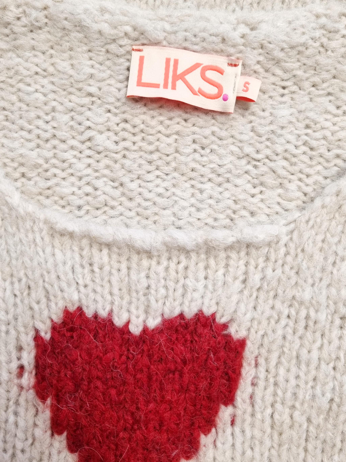 Damen Strickpullover mit Herzintarsie im Vorderteil aus Alpaka - Woll - Mischung - BrittaC