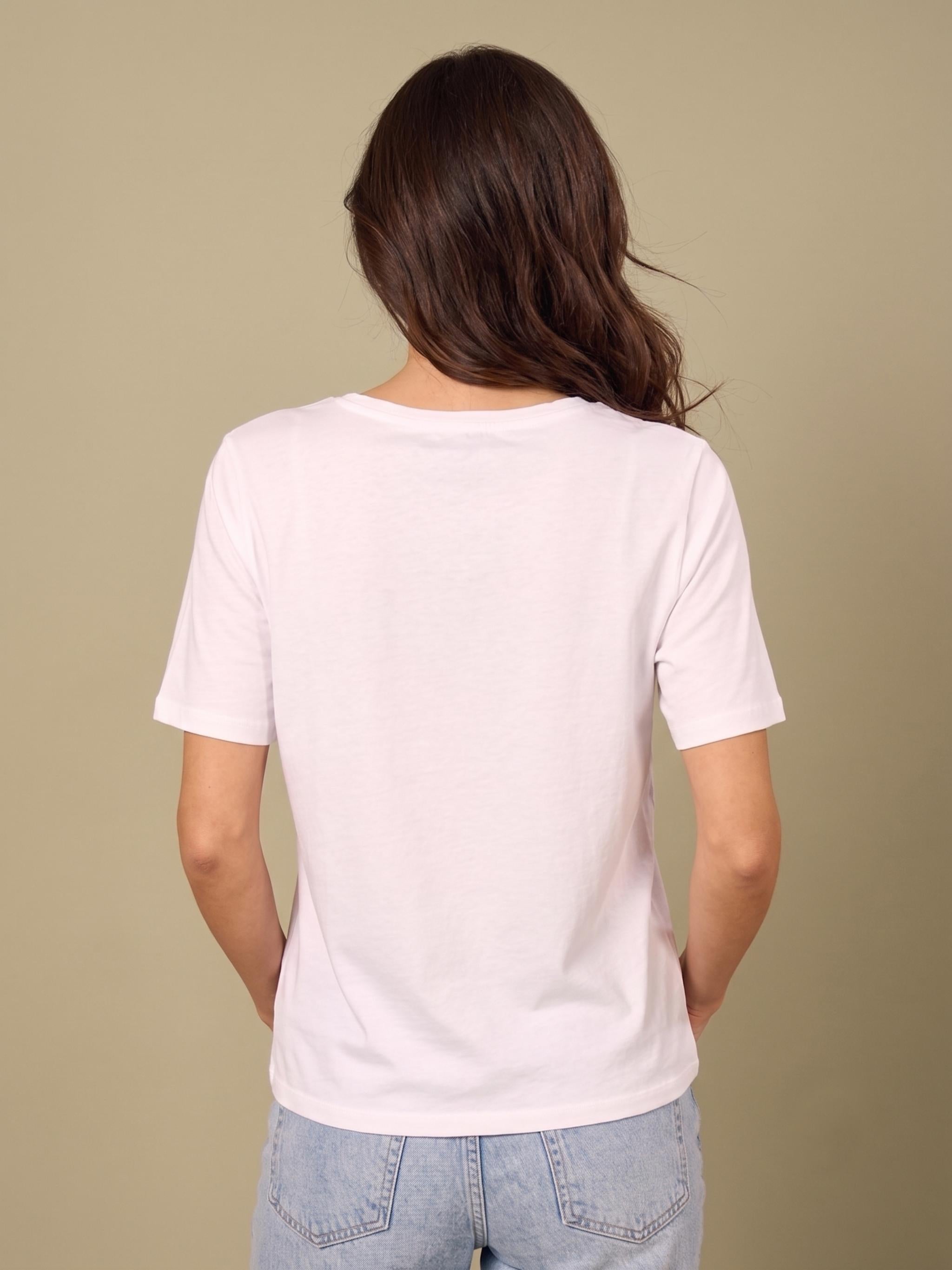 Damen TShirt mit Print Mesch Application aus Organic Cotton - PaulinaC