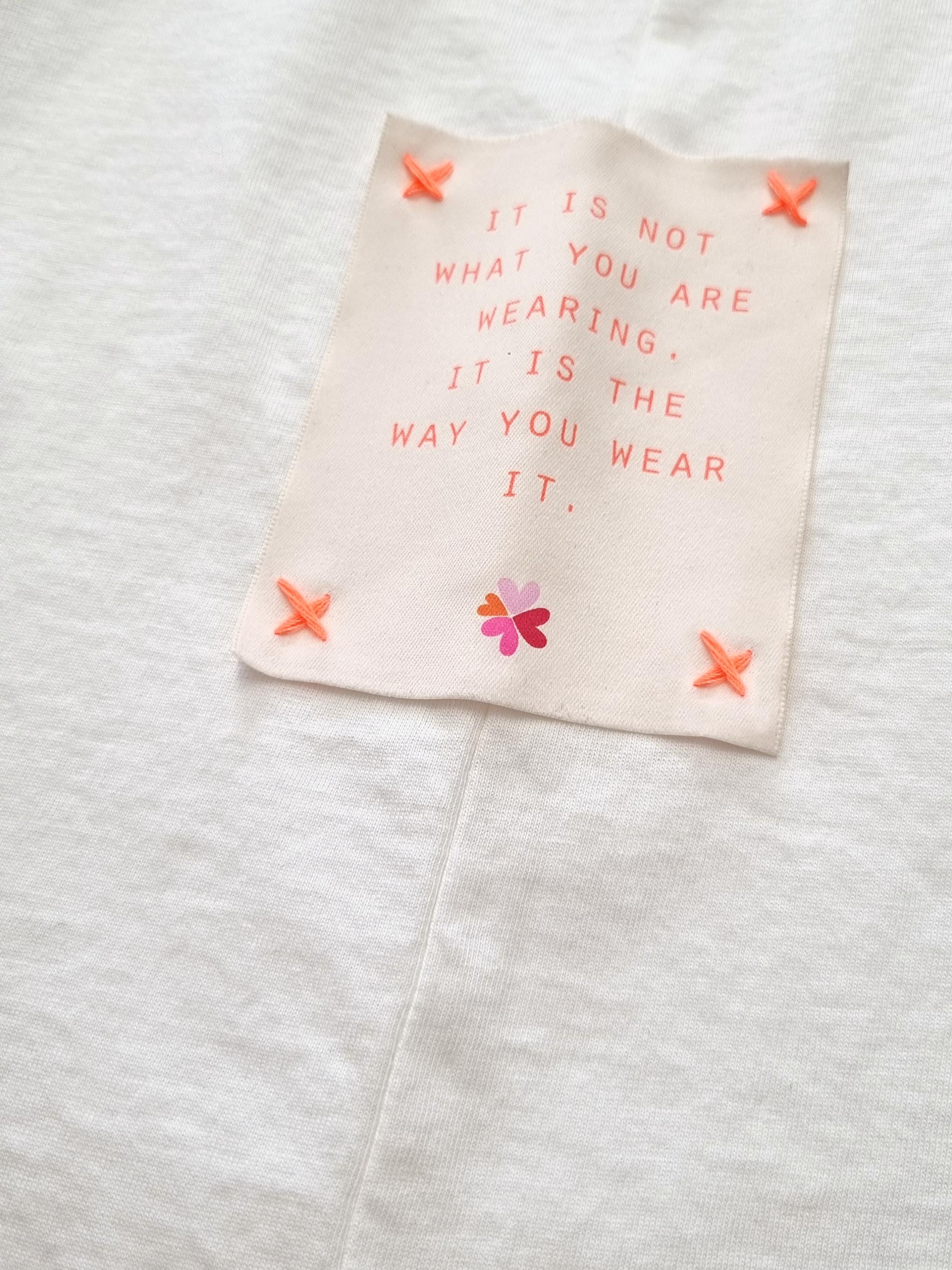 Damen TShirt mit Print Mesch Application aus Organic Cotton - PaulinaC