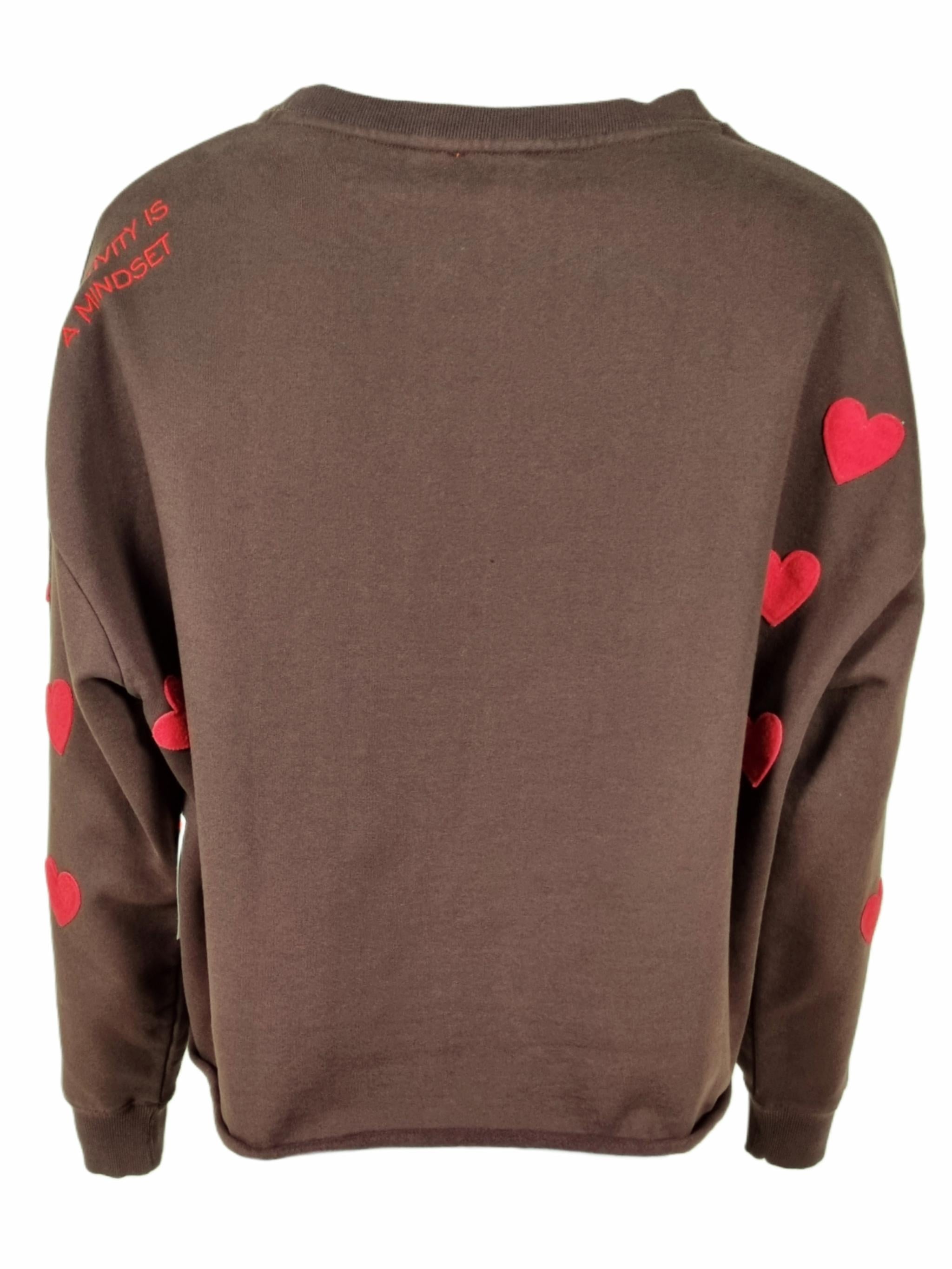 Damen Sweatshirt mit Herzpatches aus Organic Cotton - SummerC