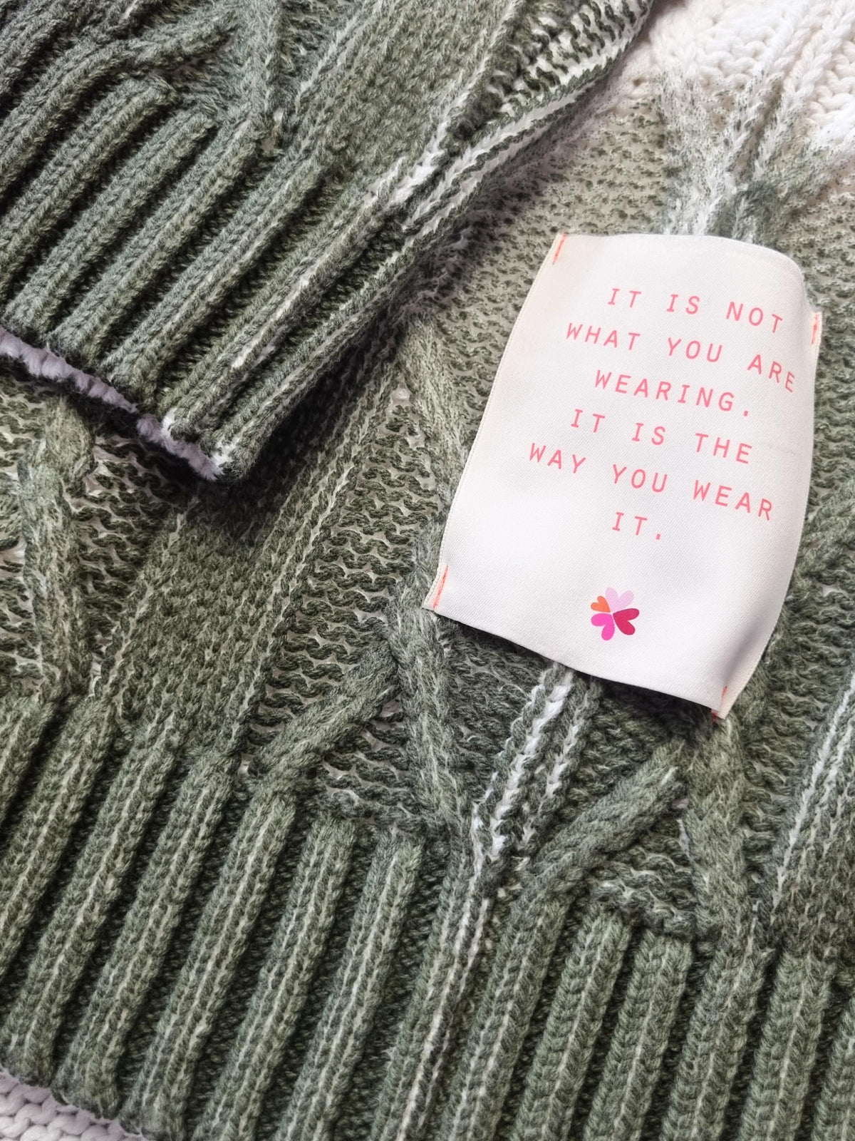 Damen Strickpullover gesprüht mit Zopfmuster aus Baumwoll - Polyacryl - Mischung - DoroC