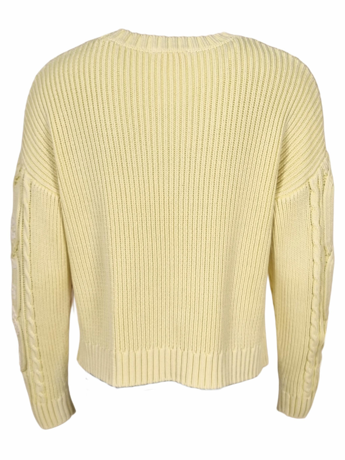 Damen Strickpullover aus Zopfmuster mit Stickerei aus Baumwolle - DoroC