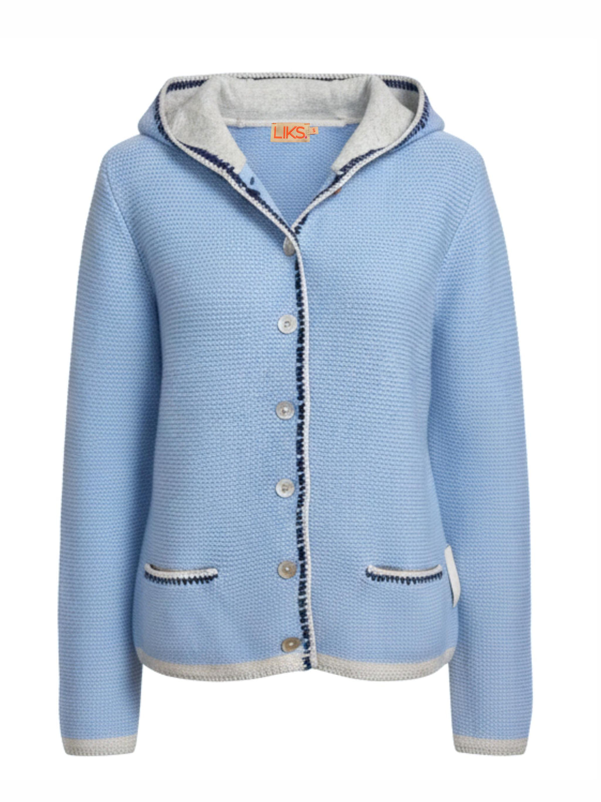 Stricktrachtenjacke mit Kapuze und Stickerei - TeresaC