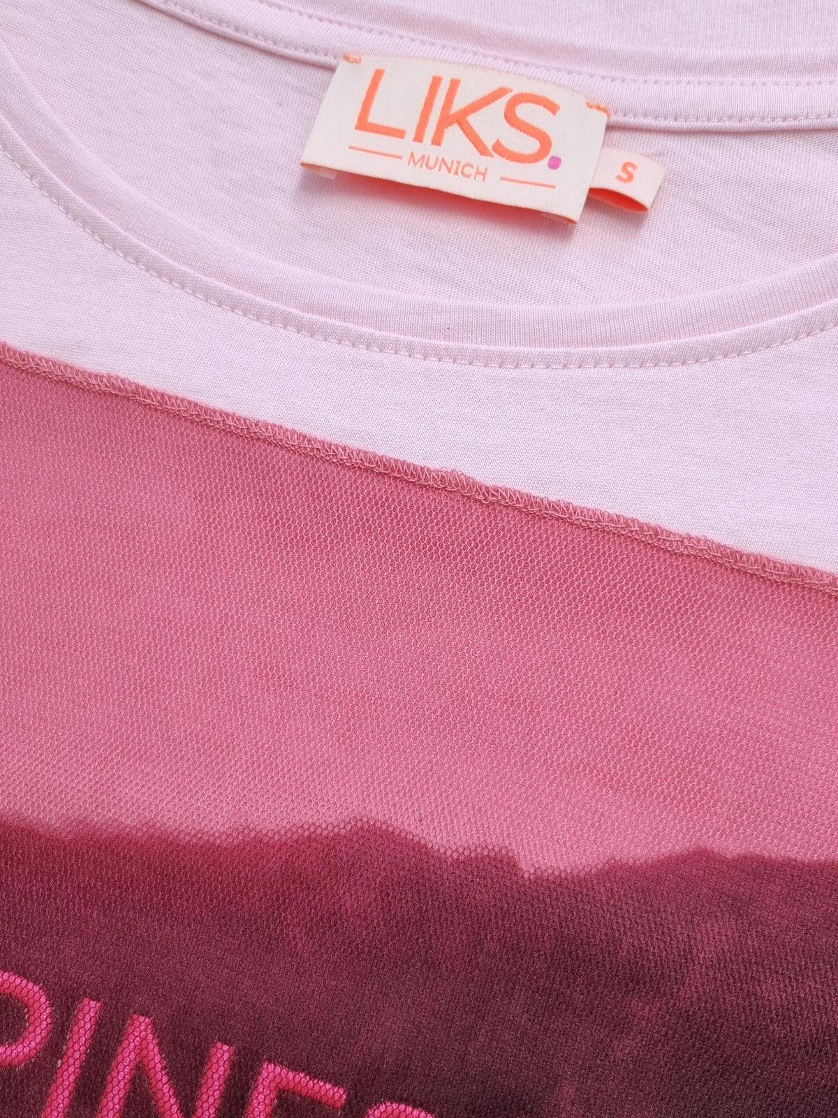 Damen TShirt mit Print Mesch Application aus Organic Cotton - PaulinaC