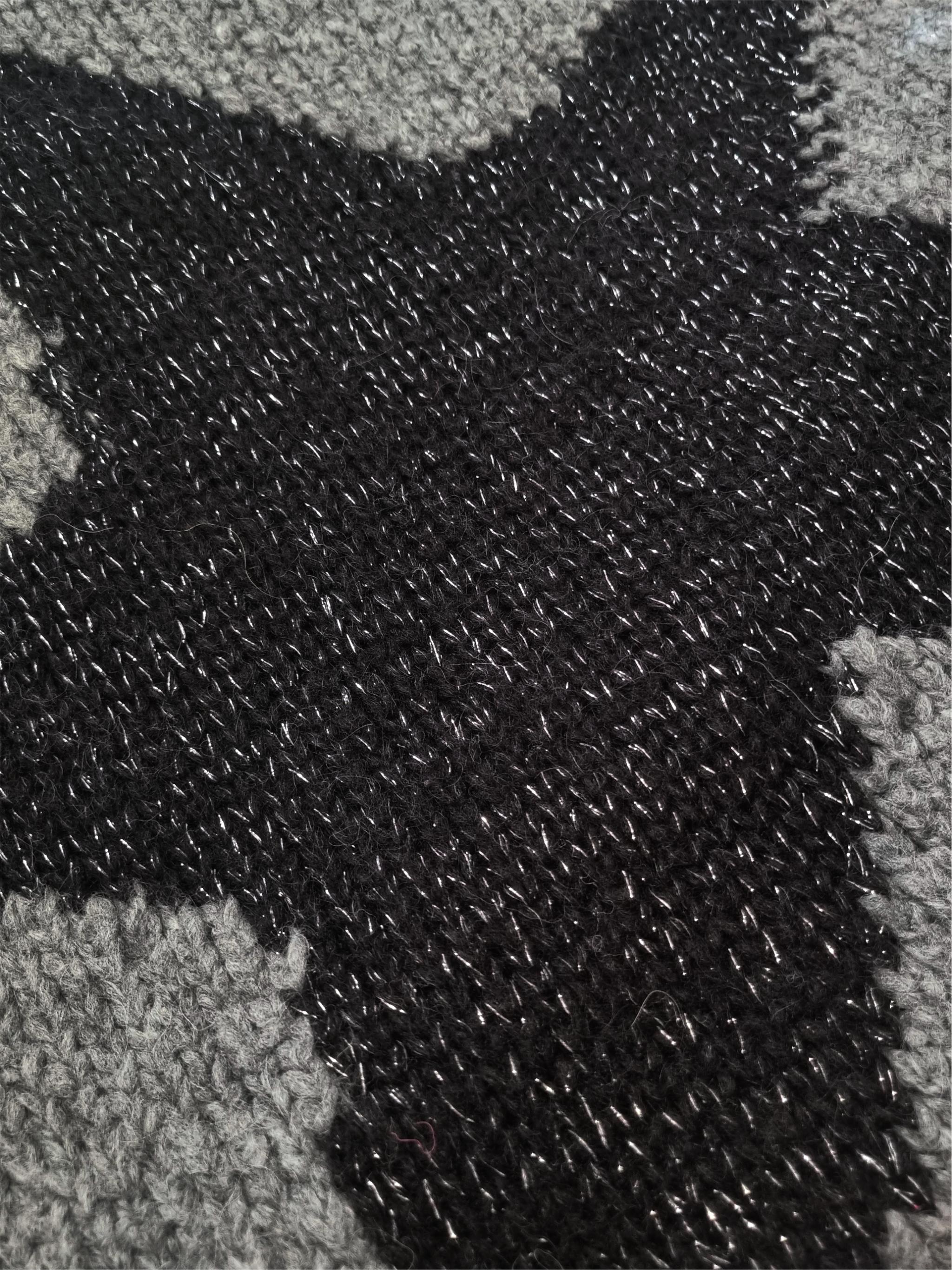 Strickpullover Stern mit V Ausschnitt