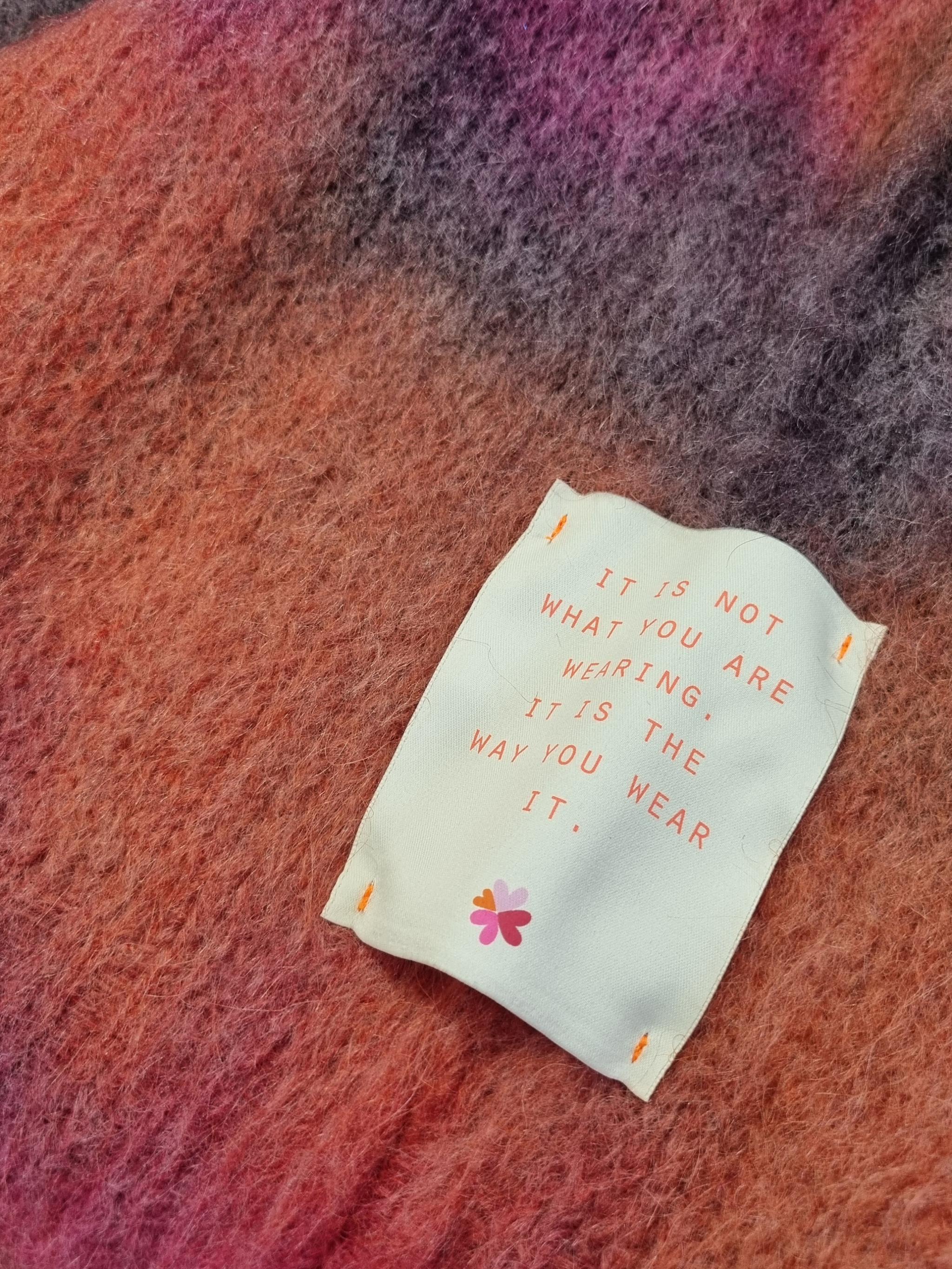 Cardigan "Autumn" open, short sprayed