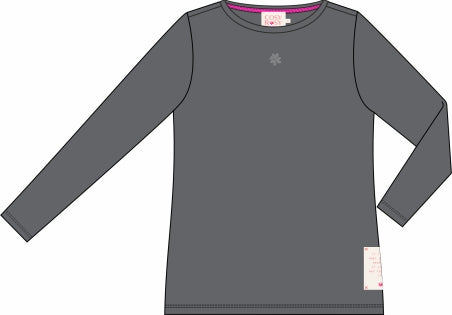 Shirt langarm Herzblume tonig