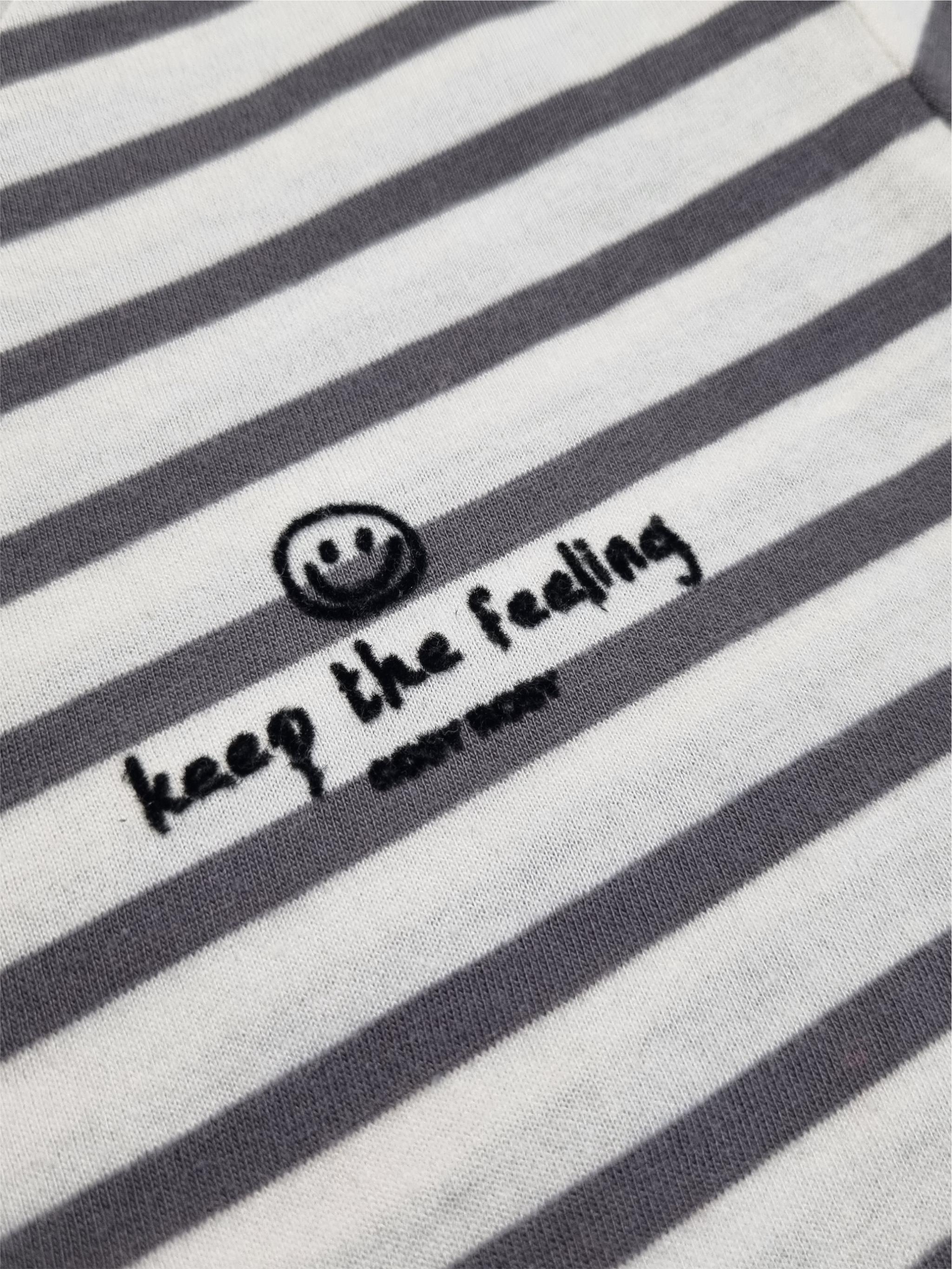 Long-sleeved shirt with stripes