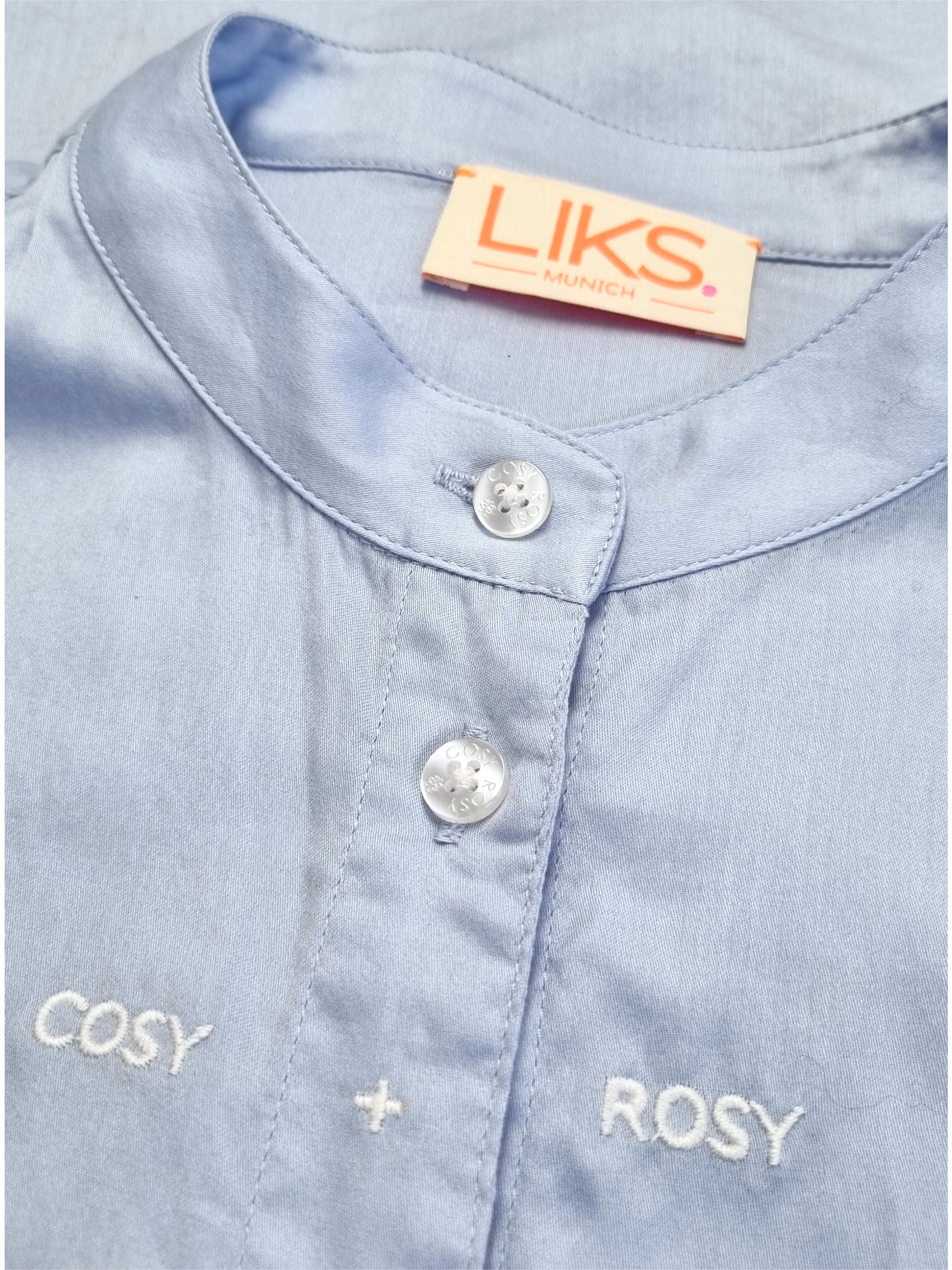 Bluse Herzblumen Patch an Ärmel