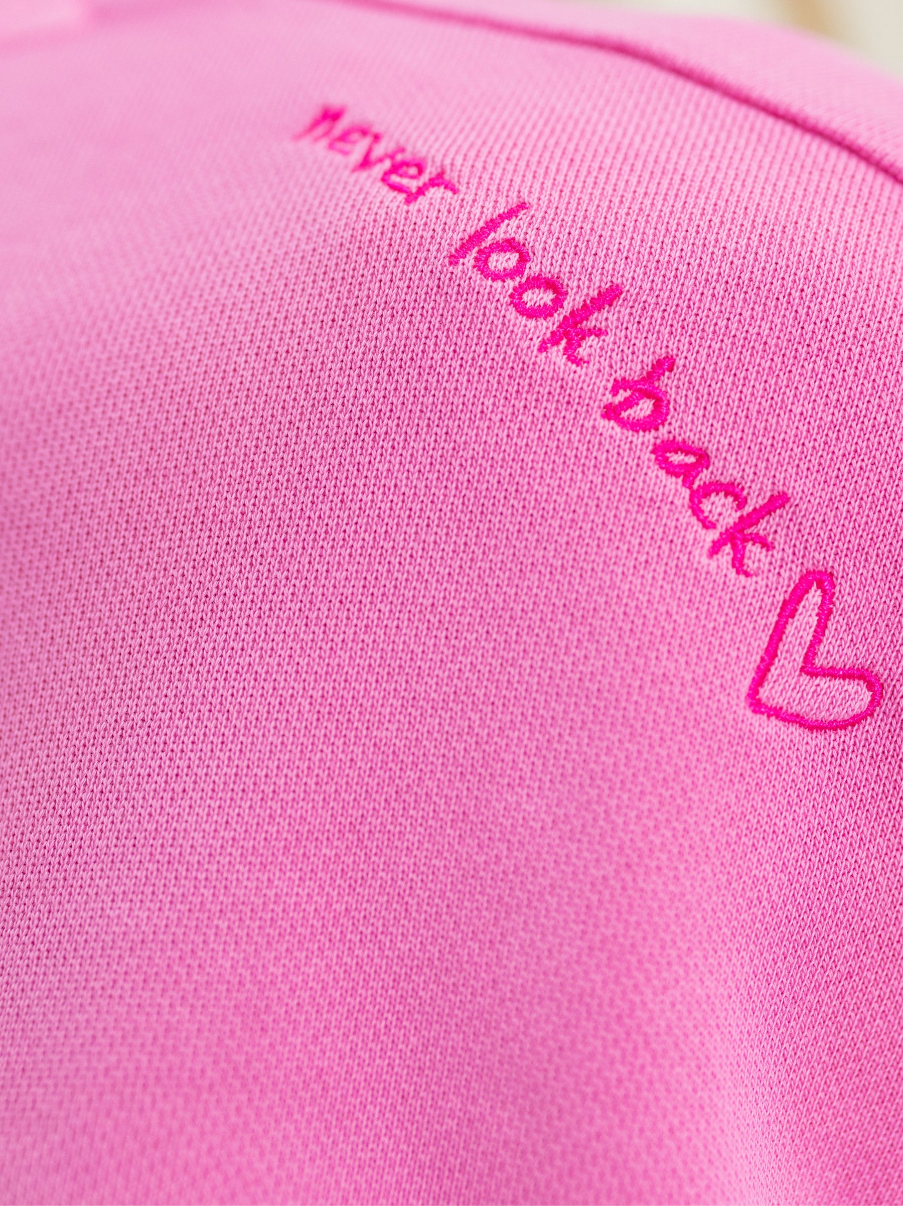 Sweatshirt mit Stickerei Keep the Feeling Bio Baumwolle - SelinaC