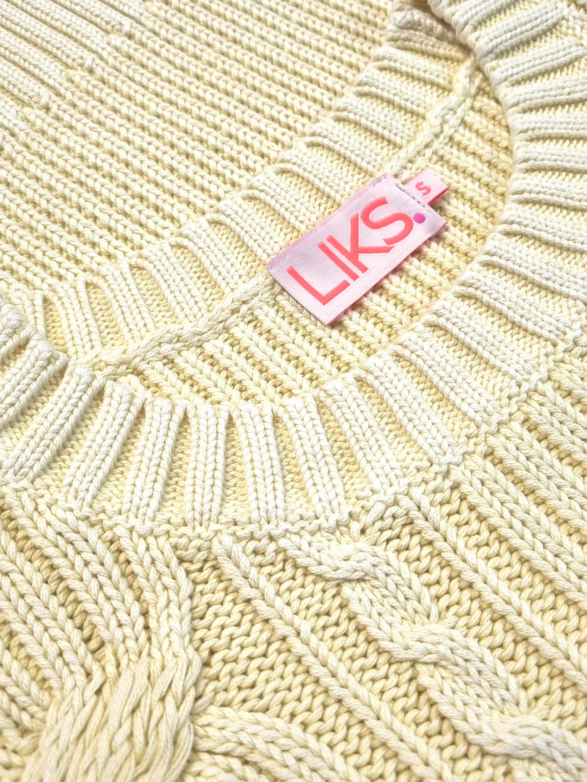 Pullover Zopfmuster aus Baumwolle