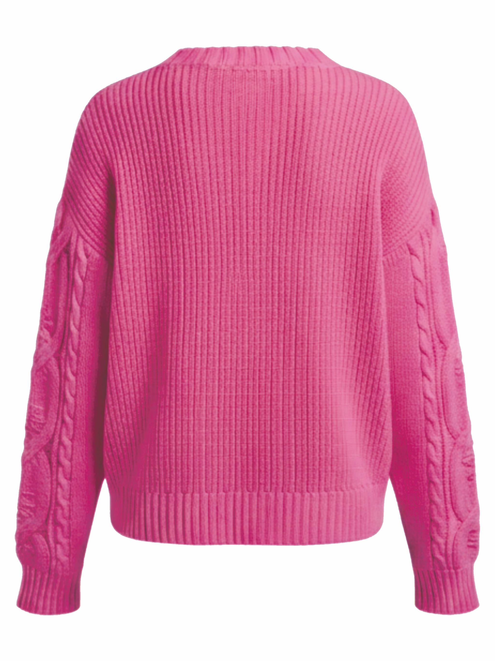 Pullover Zopfmuster aus Baumwolle