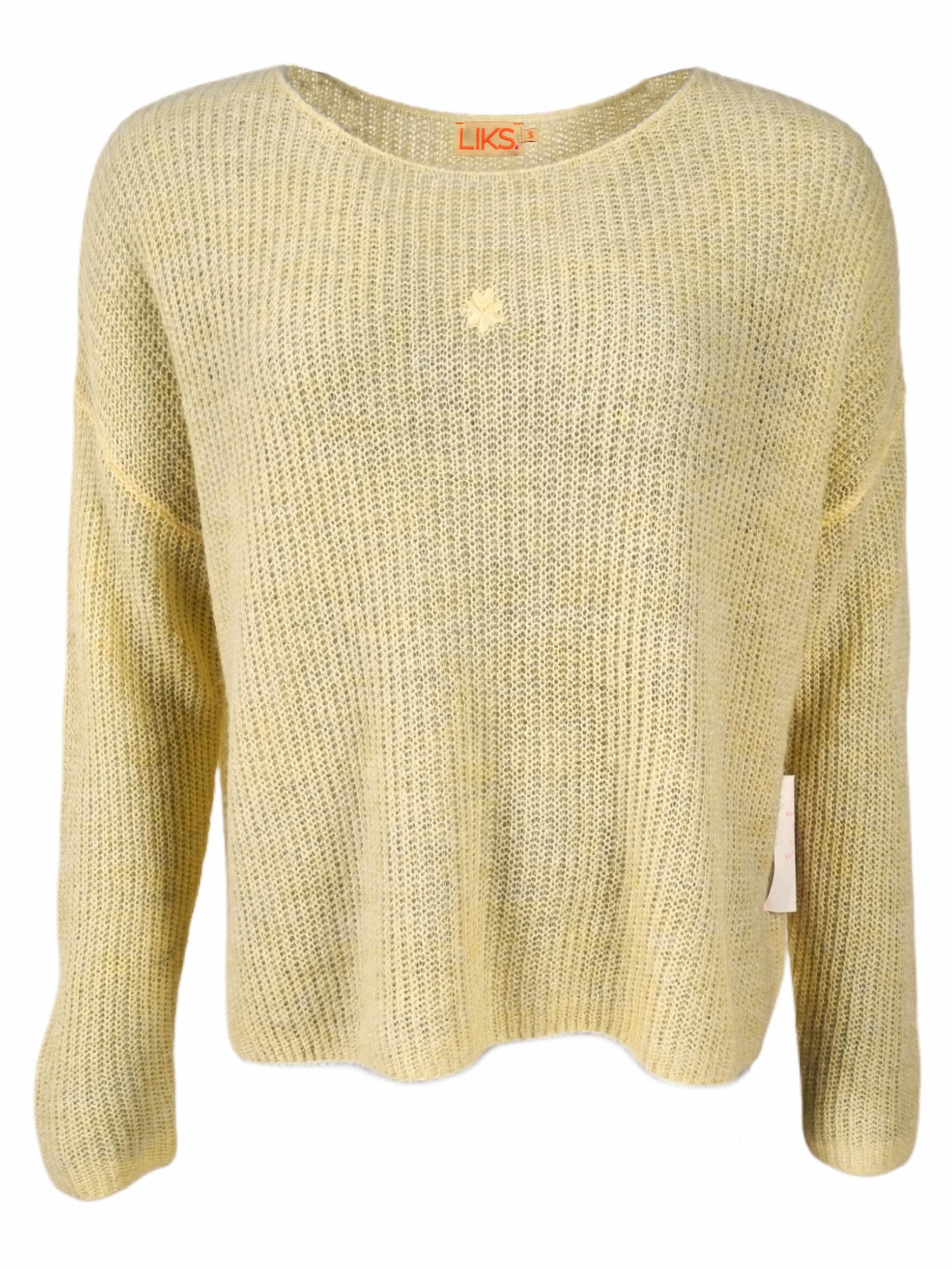 Damen Strickpullover leichte Rippe aus Alpaka-Woll-Mischung - BriaC