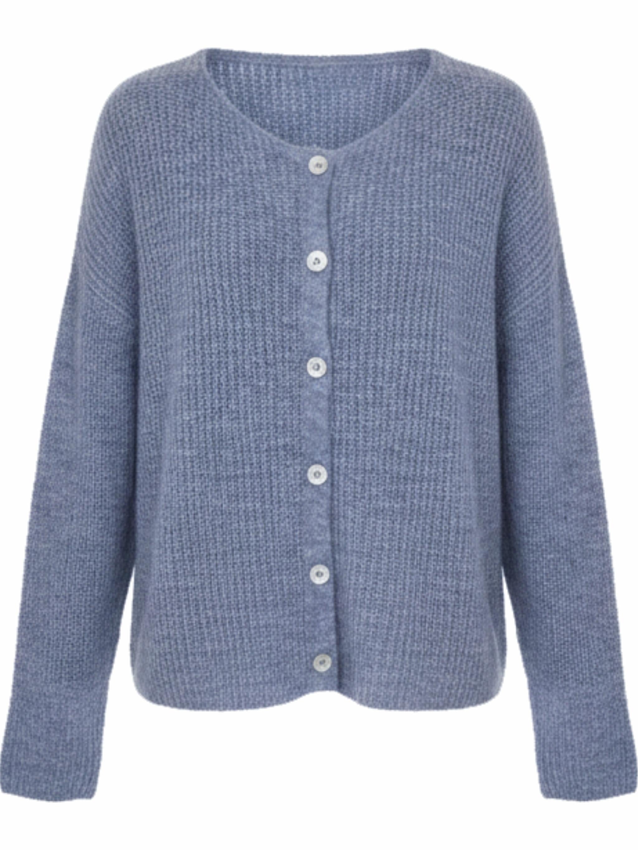 Leichte Strickjacke mit Herzblume