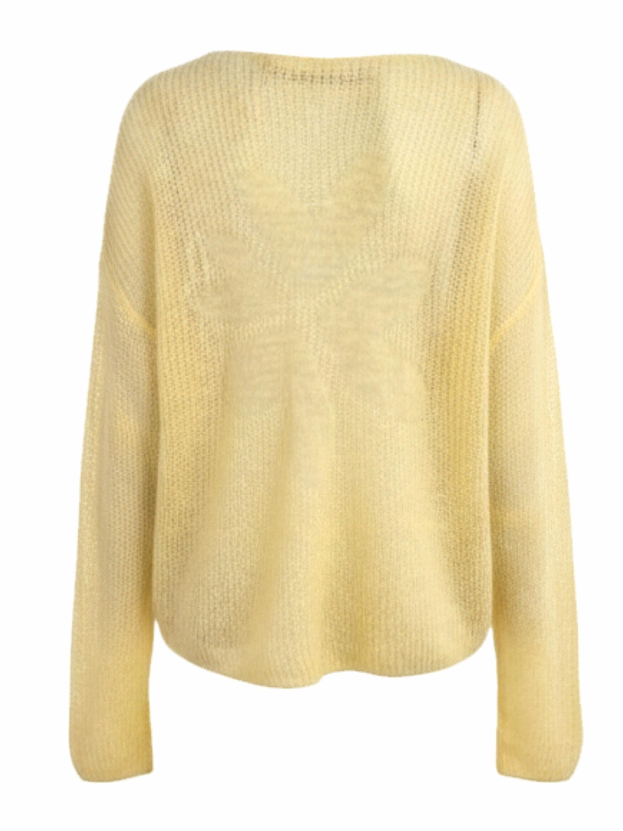 Leichte Strickjacke mit Herzblume