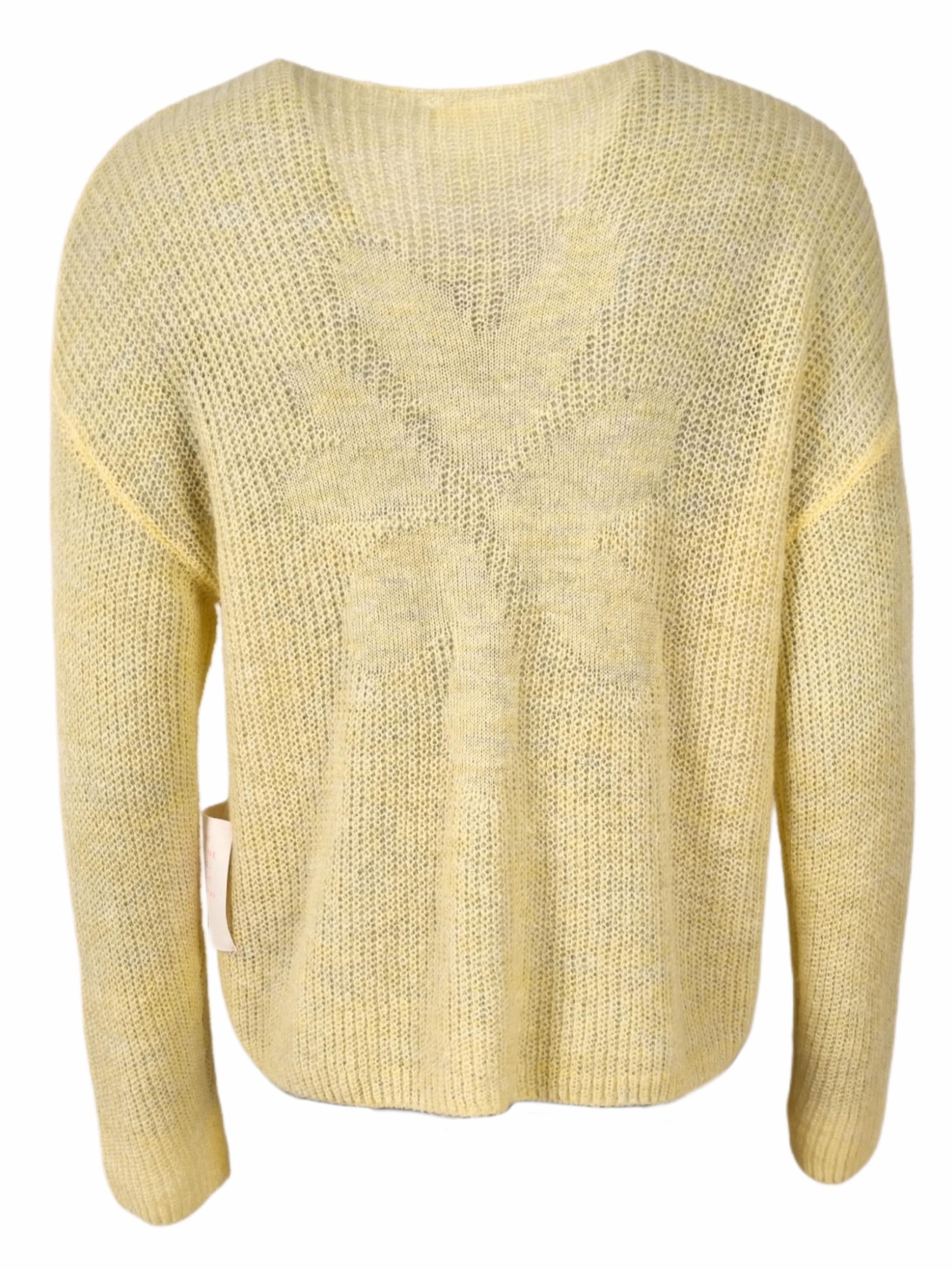 Damen Strickjacke leichte Rippe aus Alpaka-Woll-Mischung - BiancaC