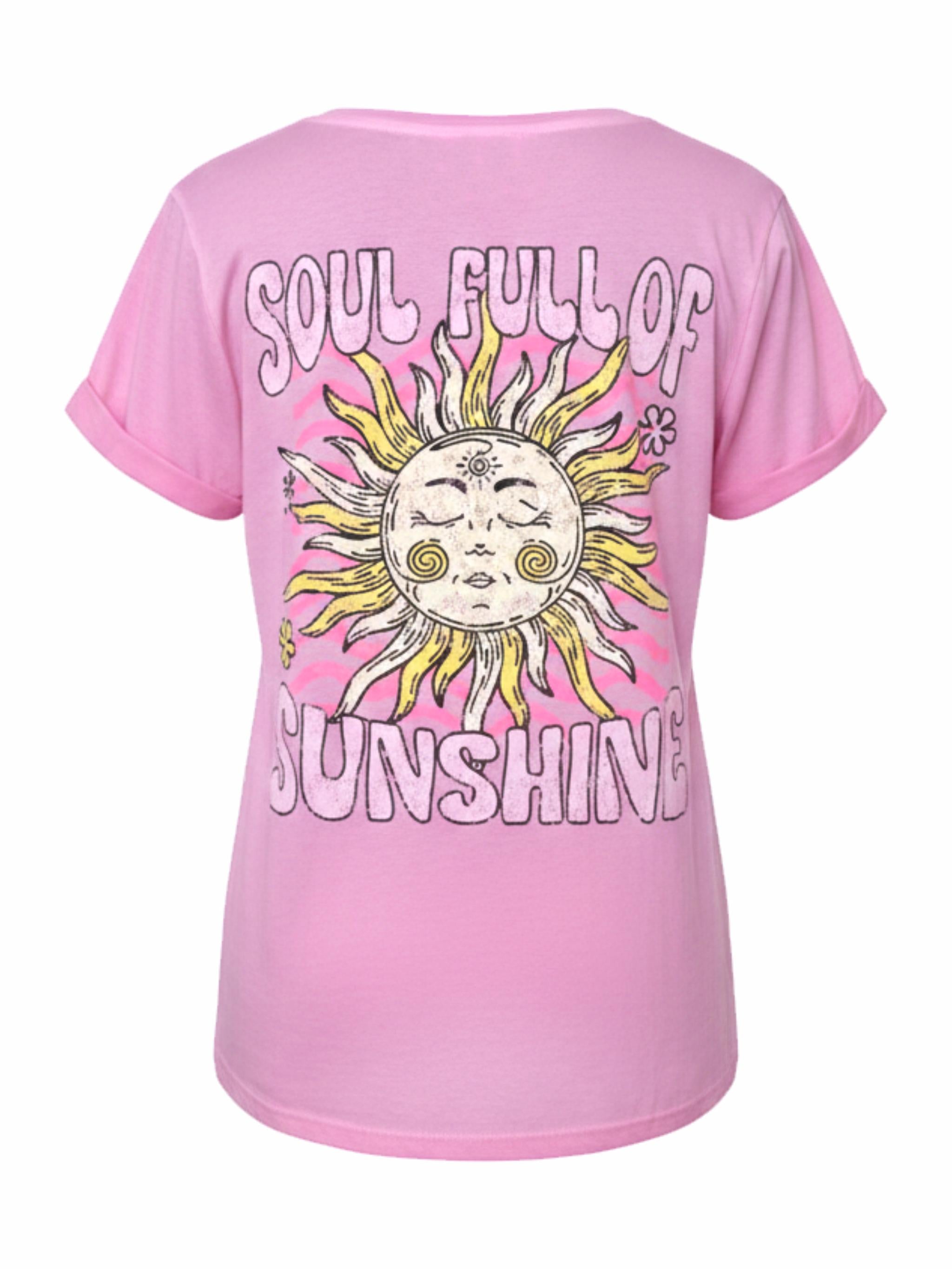Damen Tshirt mit Rückenprint "Sunshine" Organic Cotton - PamelaC