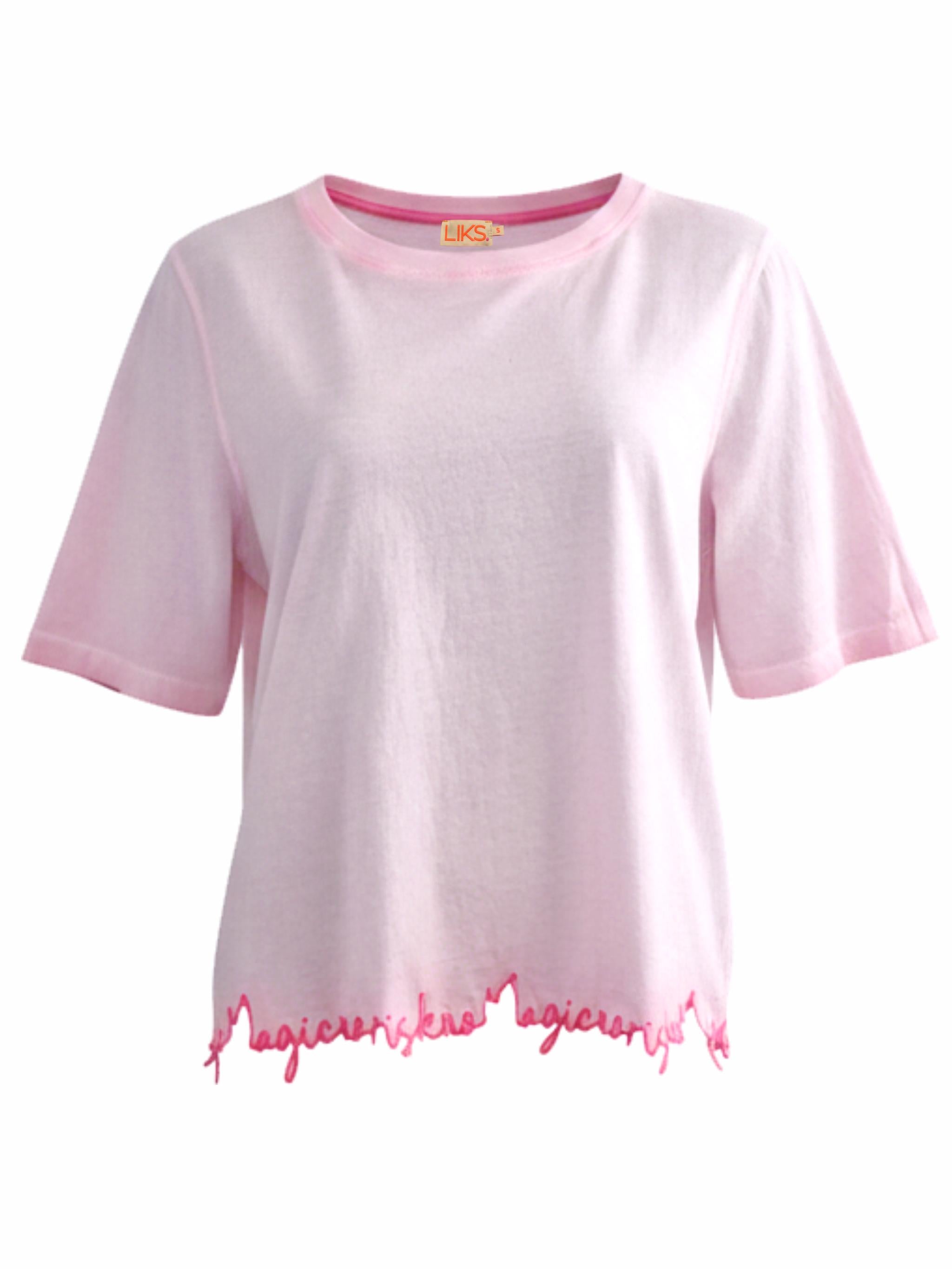 Tshirt mit Stickerei No Risk No Magic