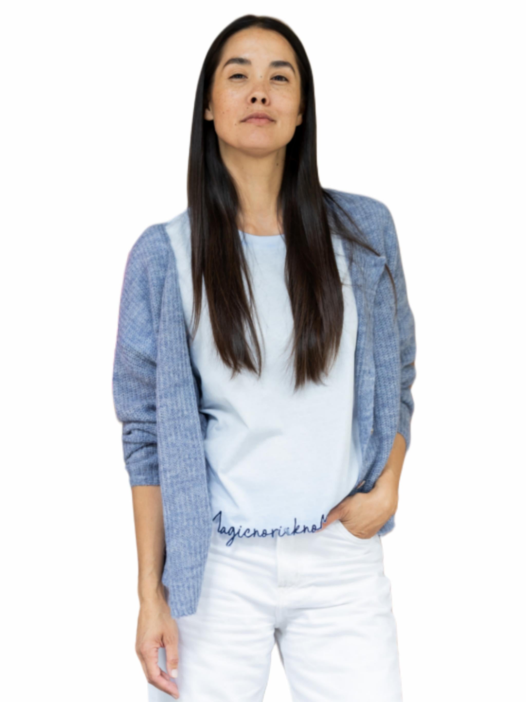 Tshirt mit Stickerei No Risk No Magic