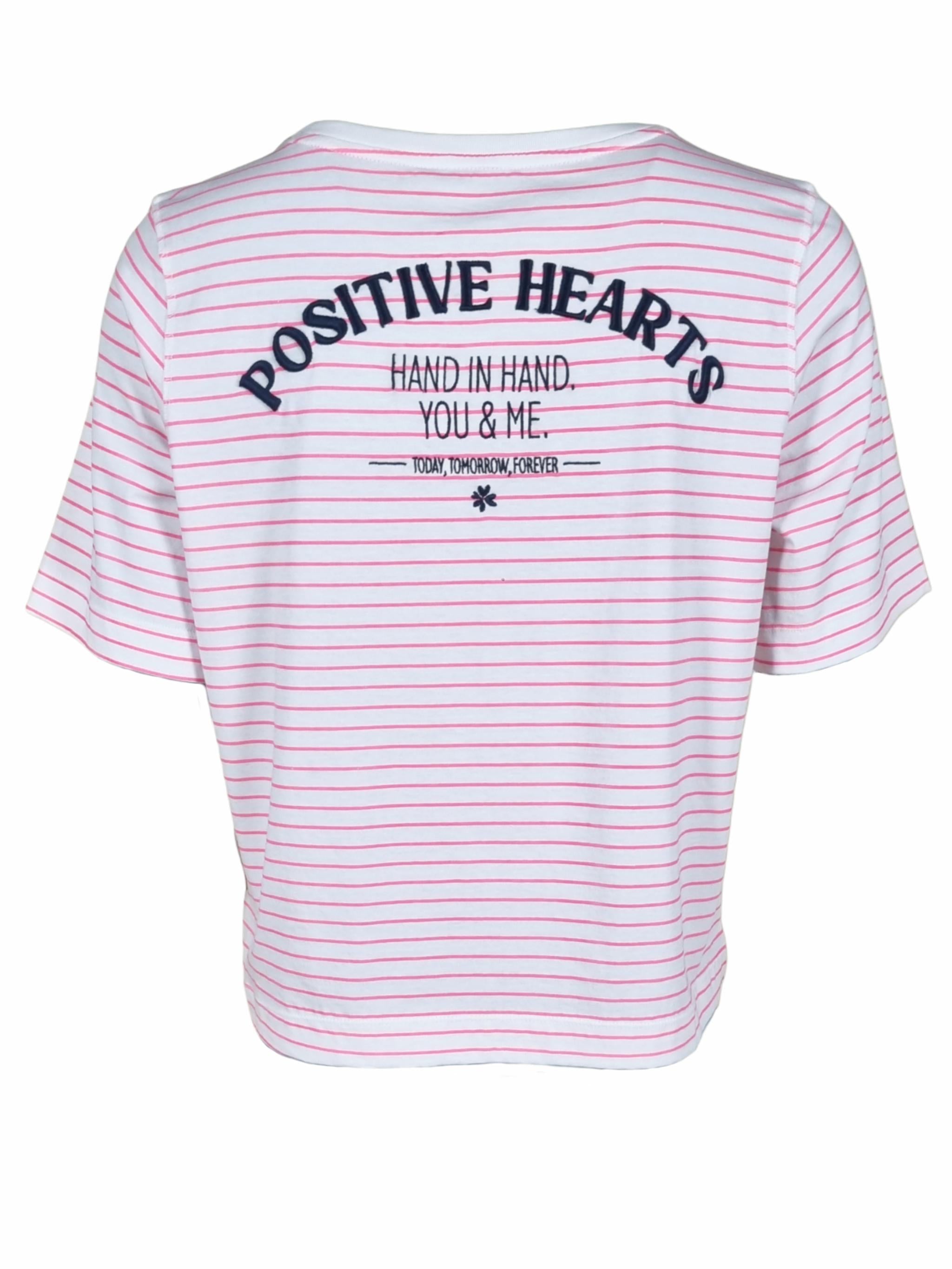 Damen Tshirt gestreift mit Stickerei aus Organic Cotton - PinaC