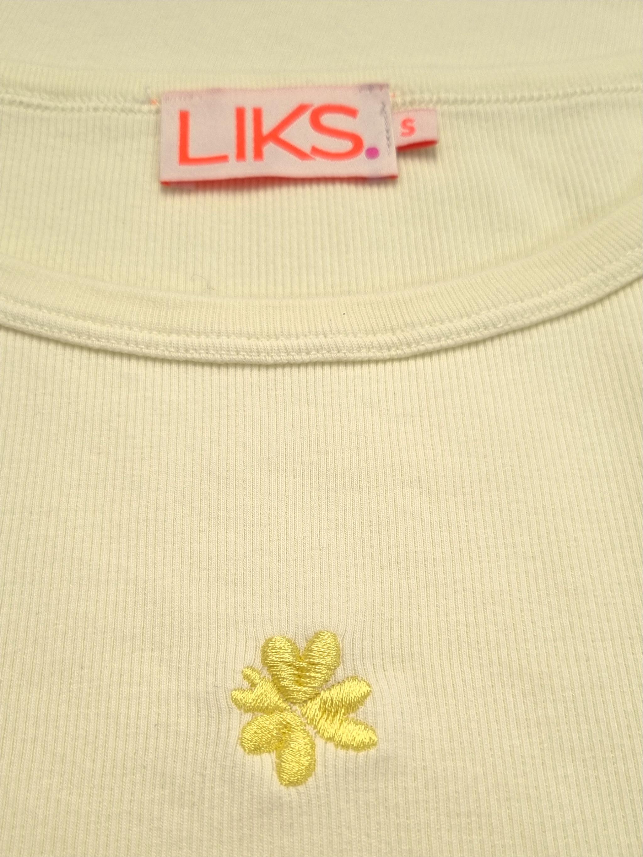 Top with embroidery made of soft material quality