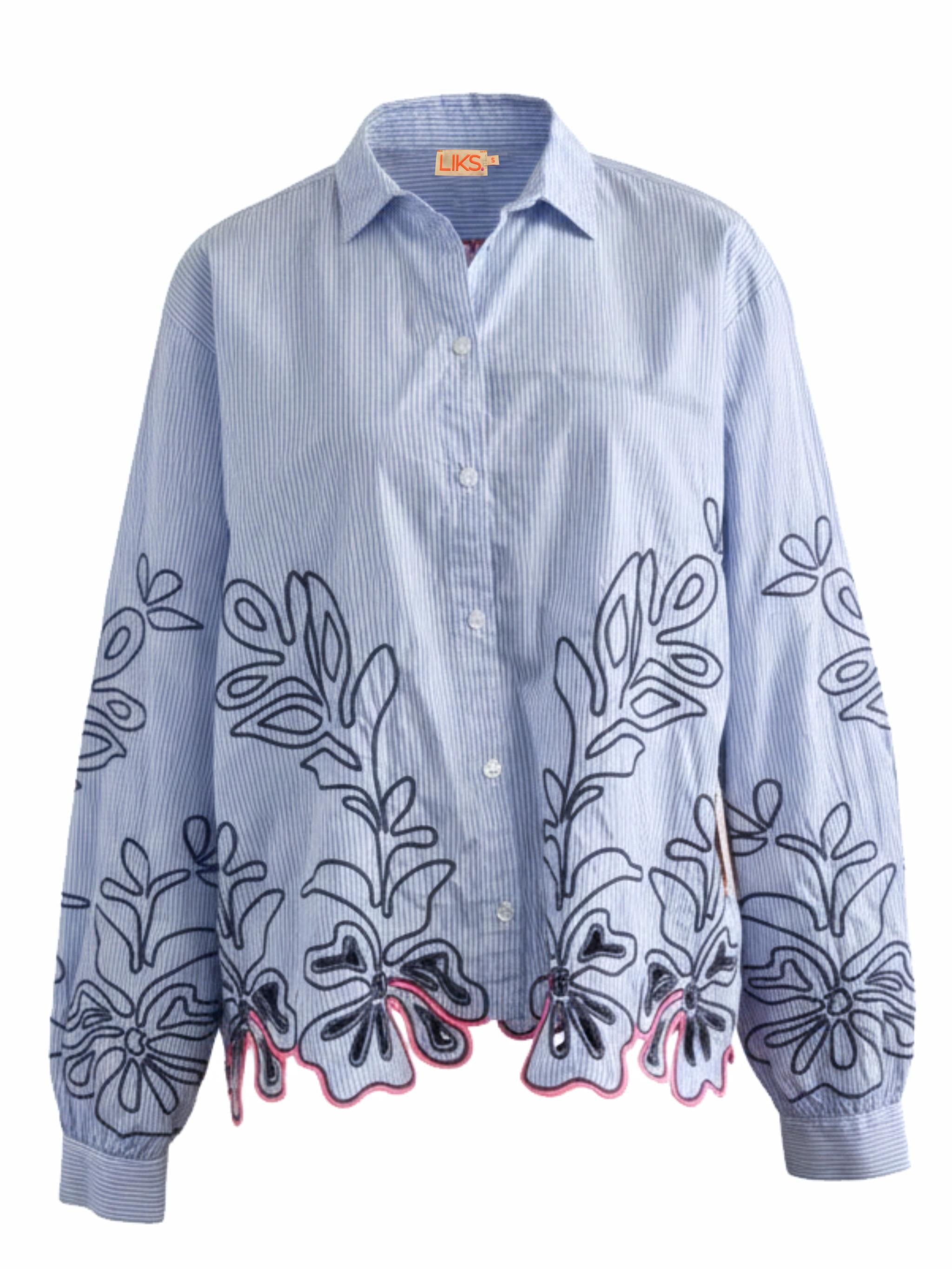 Bluse mit Stickerei