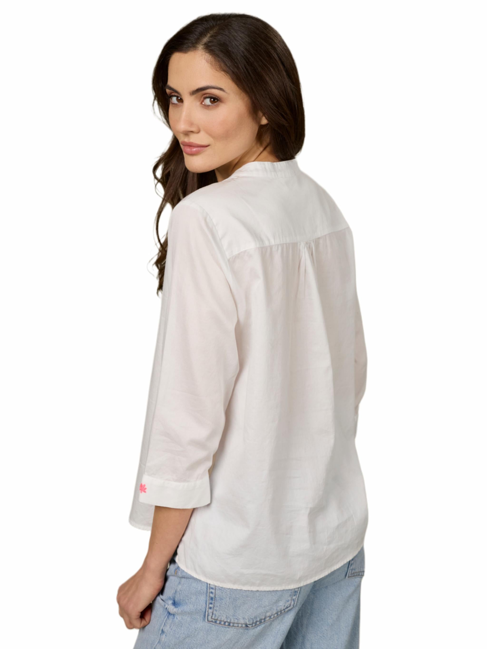 Damen Bluse mit Stickerei aus Baumwolle - GoldieC