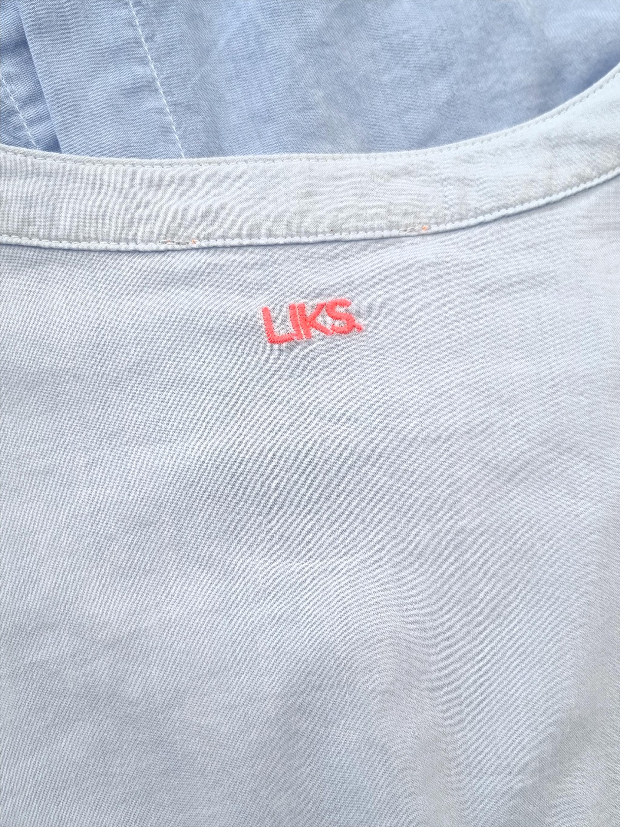 Blouse with color gradient and wide sleeves