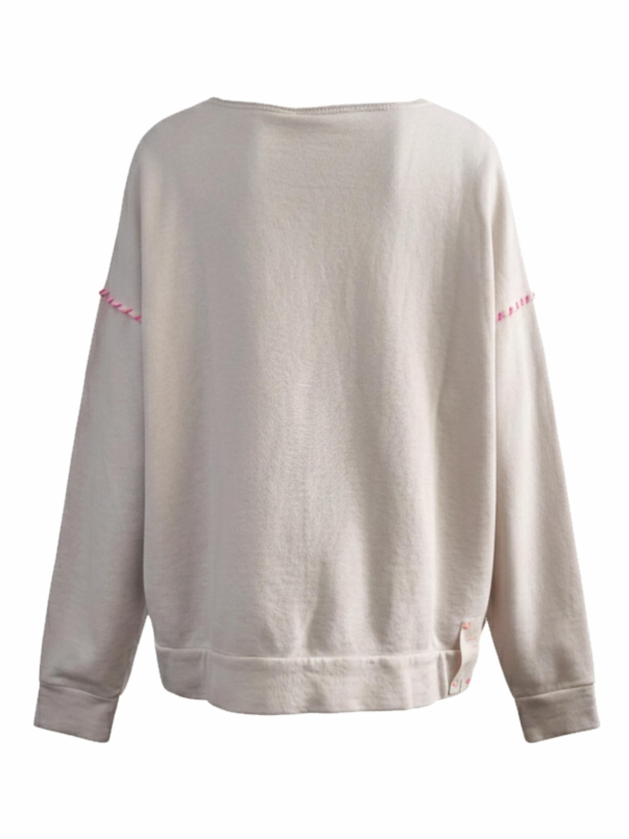 Damen Sweatshirt mit Frottee Applikation "Sunshine" - SallyC