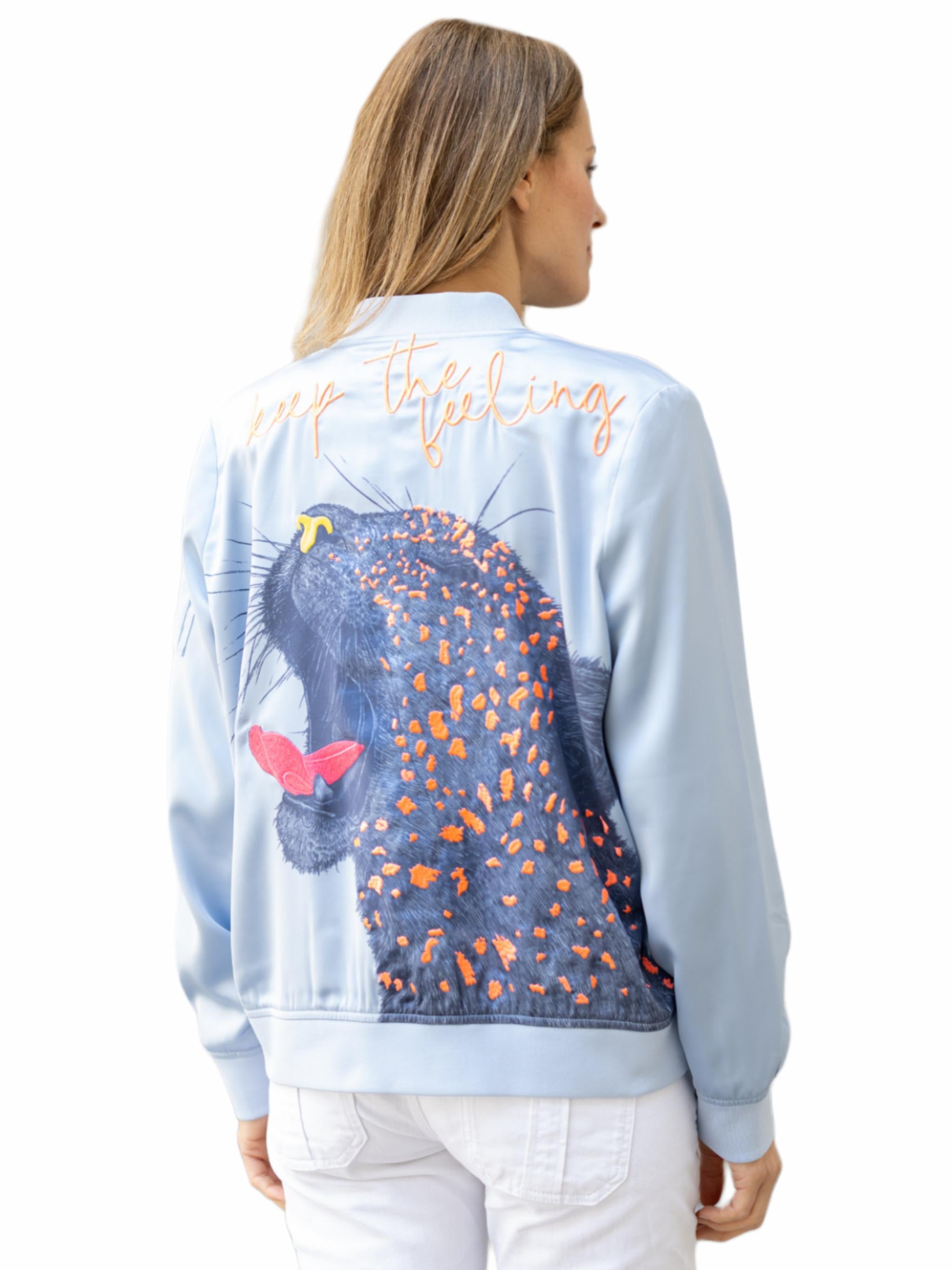 Damen Bomberjacke Keep the Feeling Gepard - ZoeC