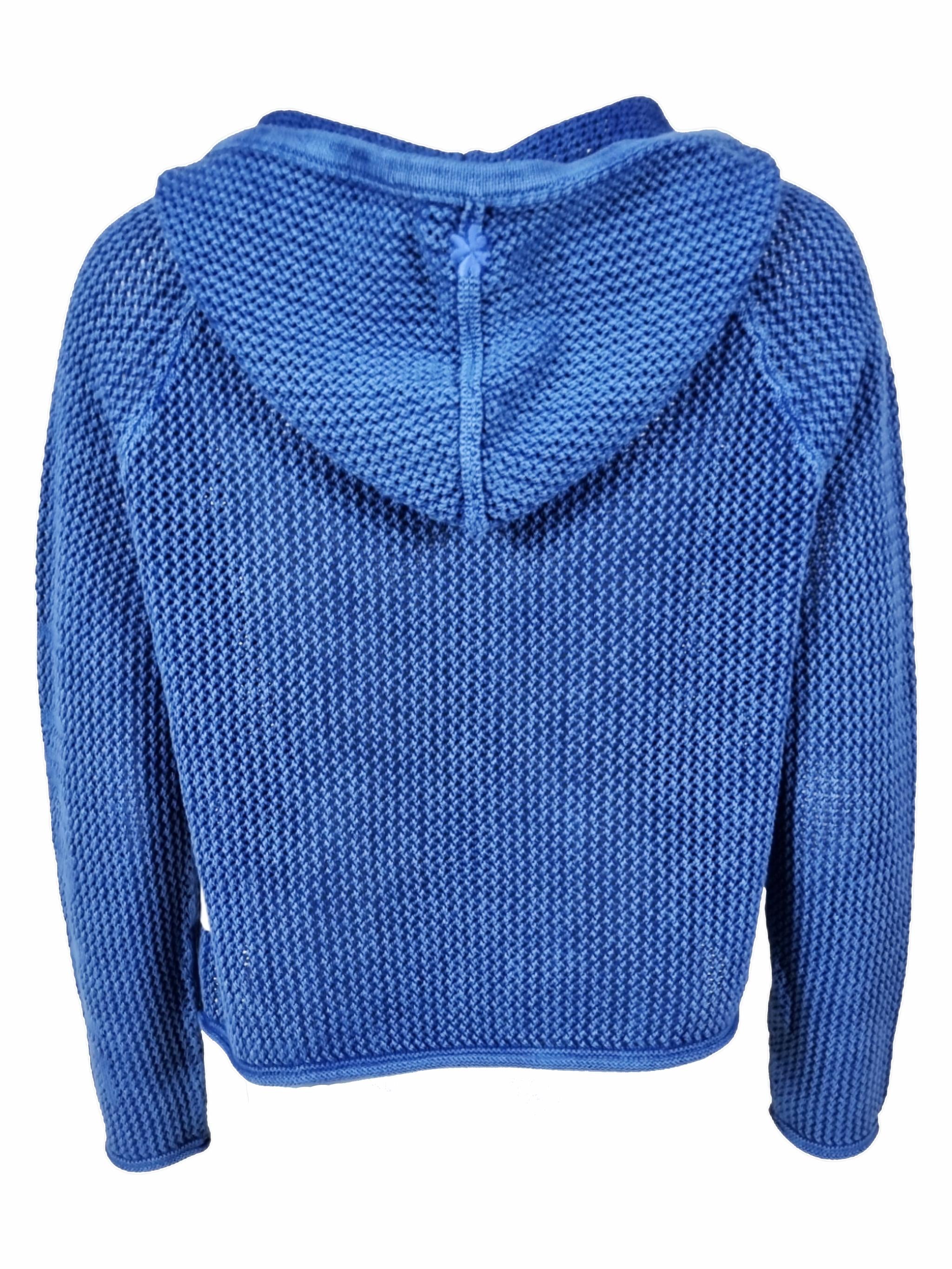 Damen Strickjacke aus Baumwolle mit Lochmuster - BlancaC