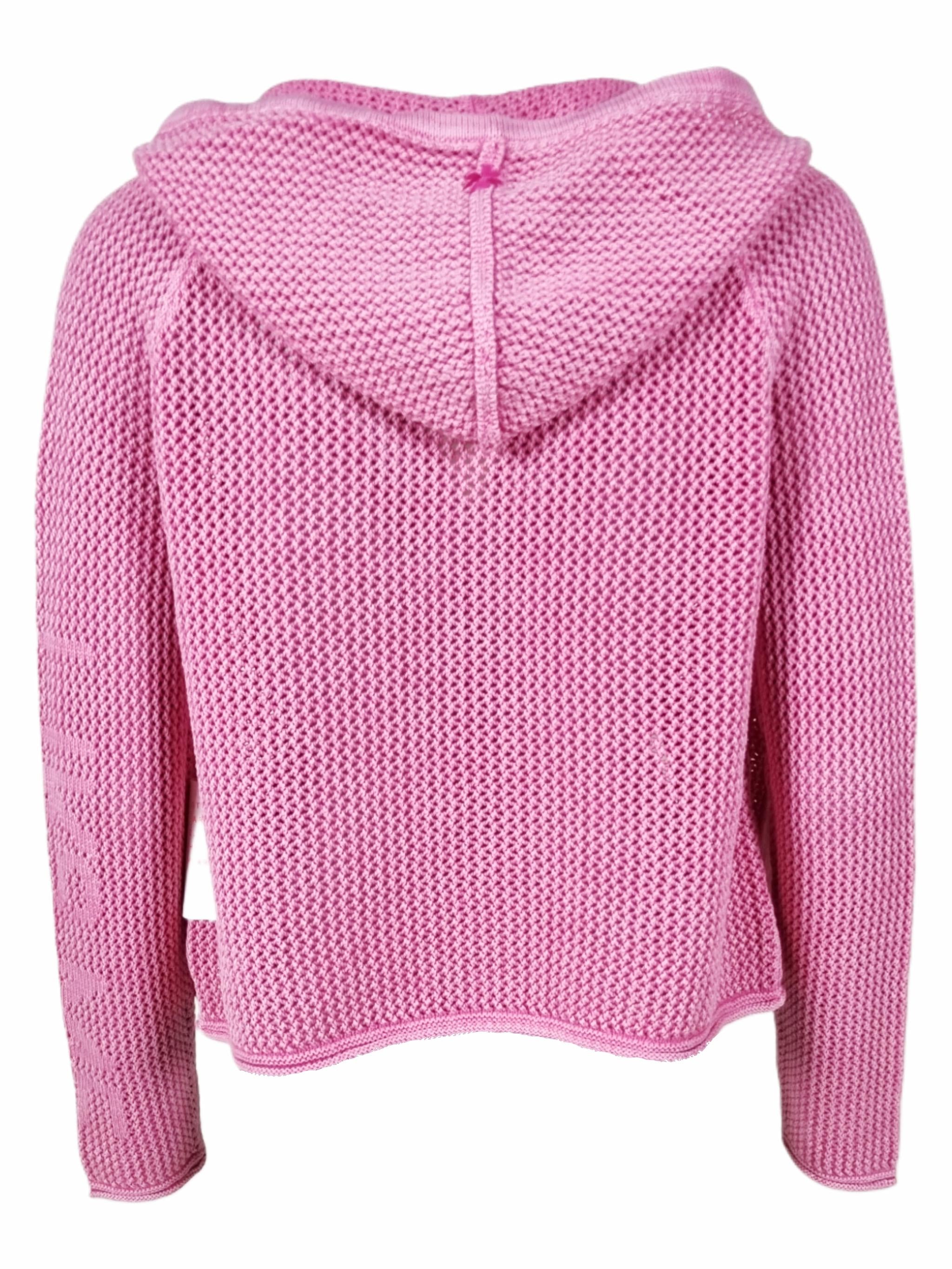 Damen Strickjacke aus Baumwolle mit Lochmuster - BlancaC