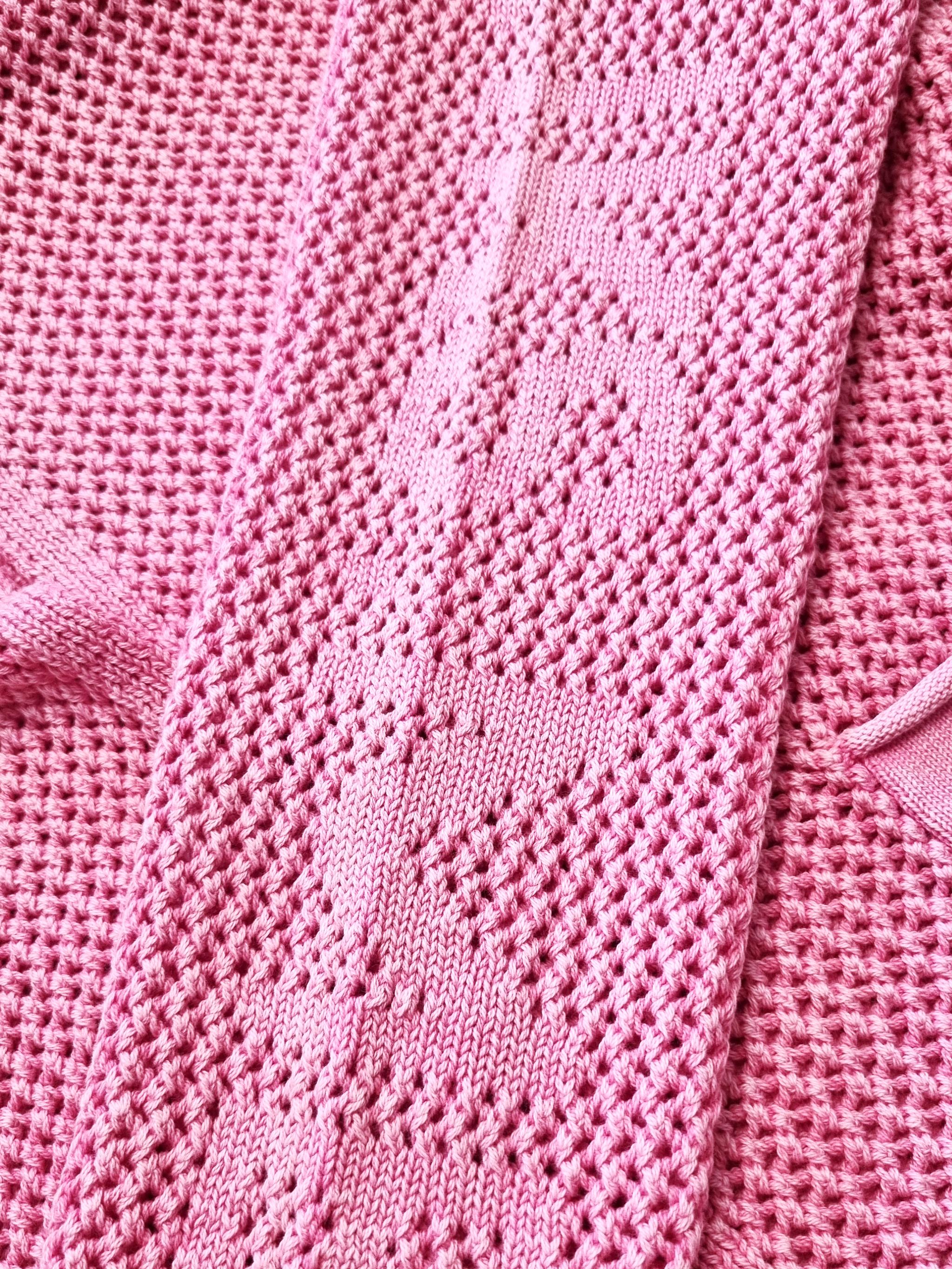 Damen Strickjacke aus Baumwolle mit Lochmuster - BlancaC