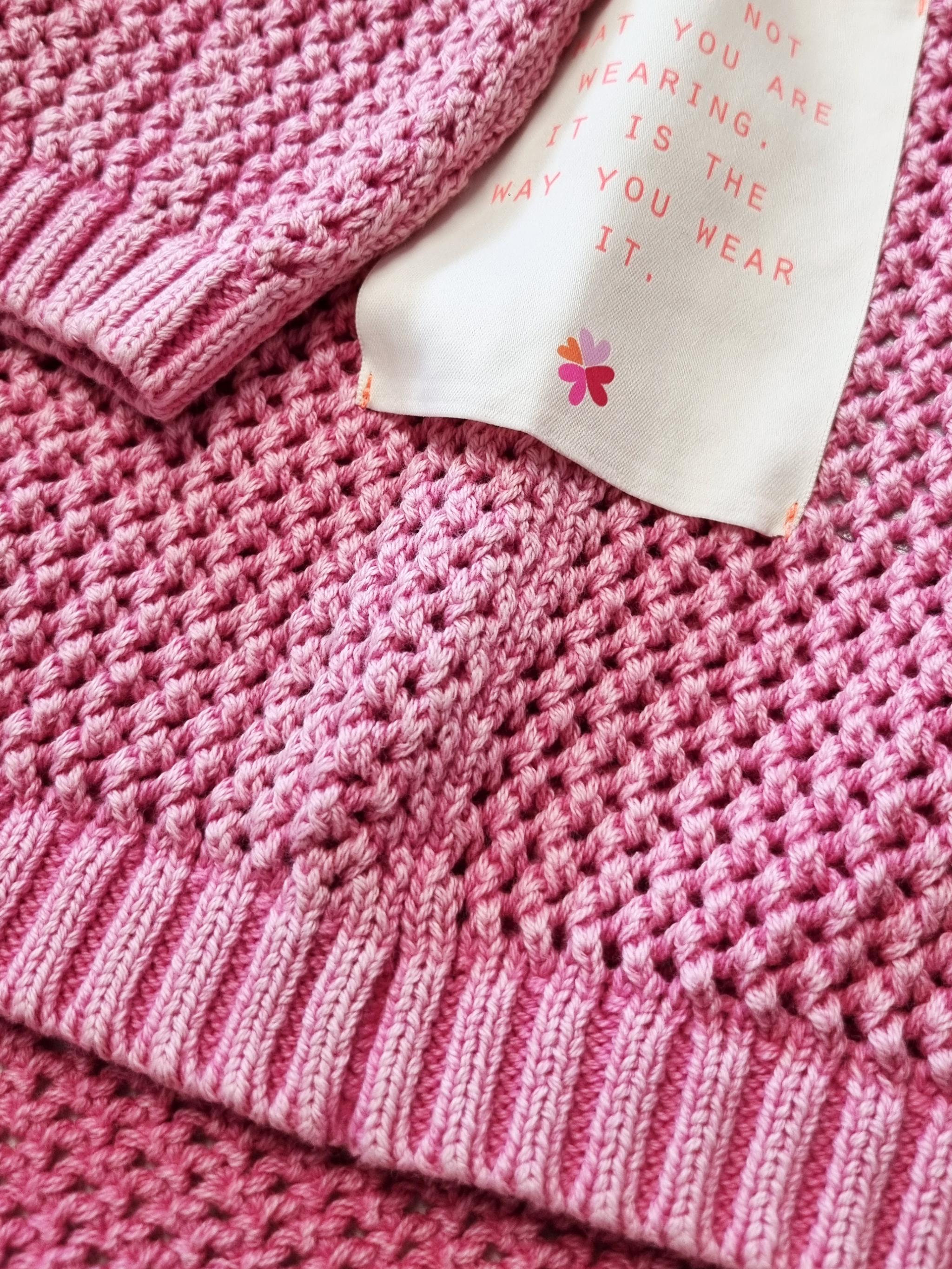 Damen Strickpullover aus Baumwolle mit Lochmuster - AlinaC