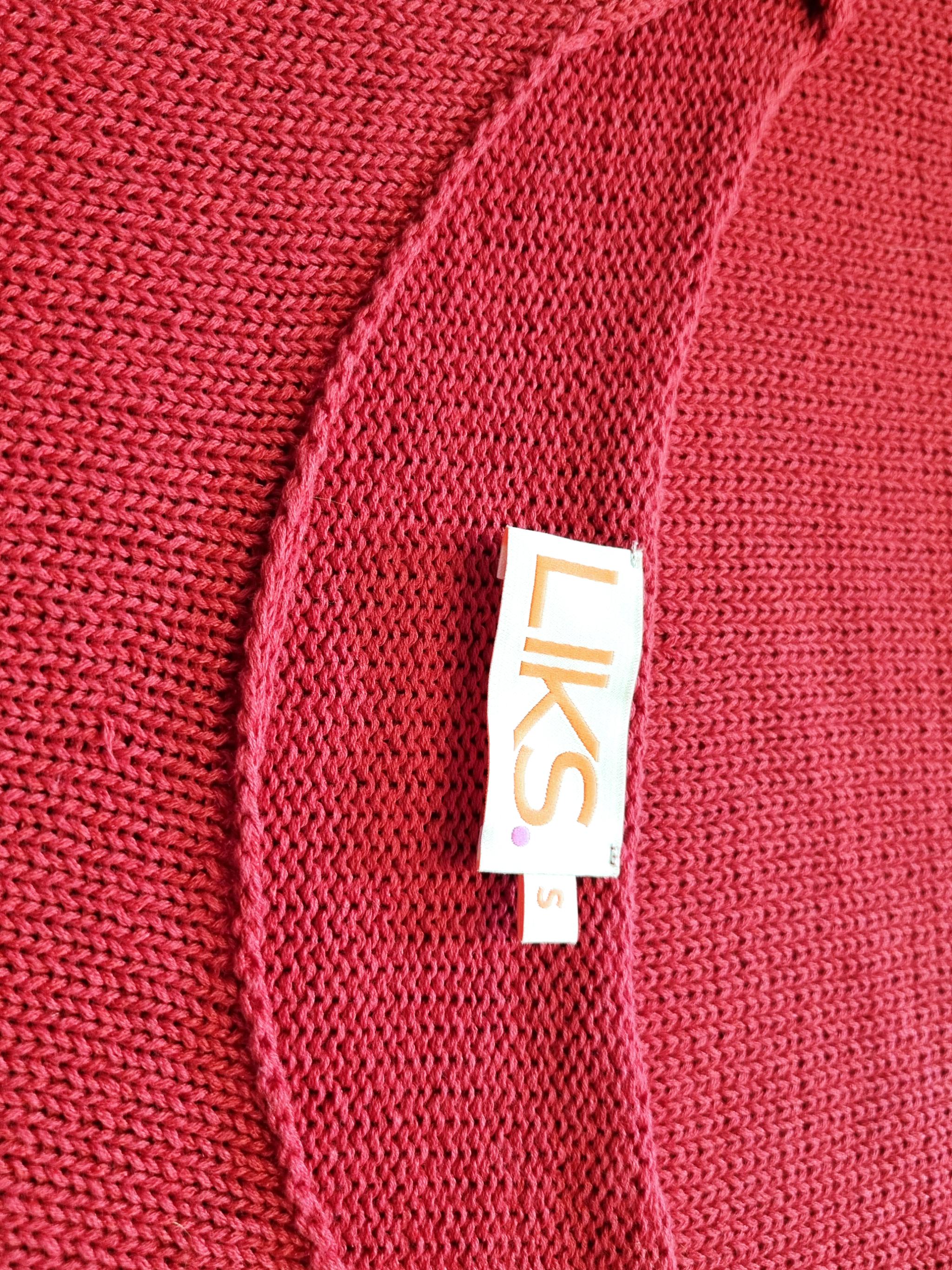 Damen Strickpullover Baumwolle Leinen mit Flockprint - BrittaC