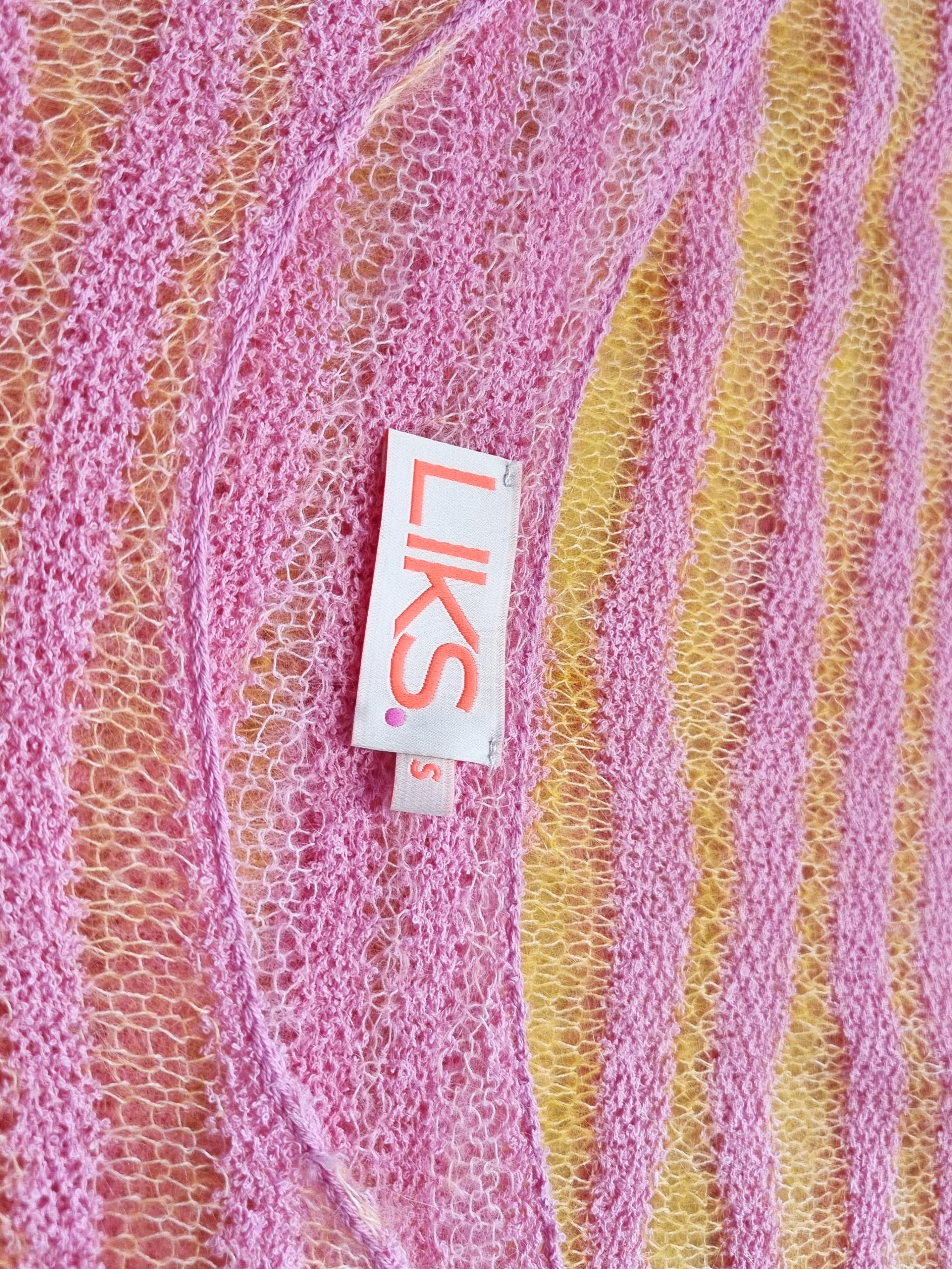 Oversize Strickpullover Mohair Baumwollmix gestreift - DanaC