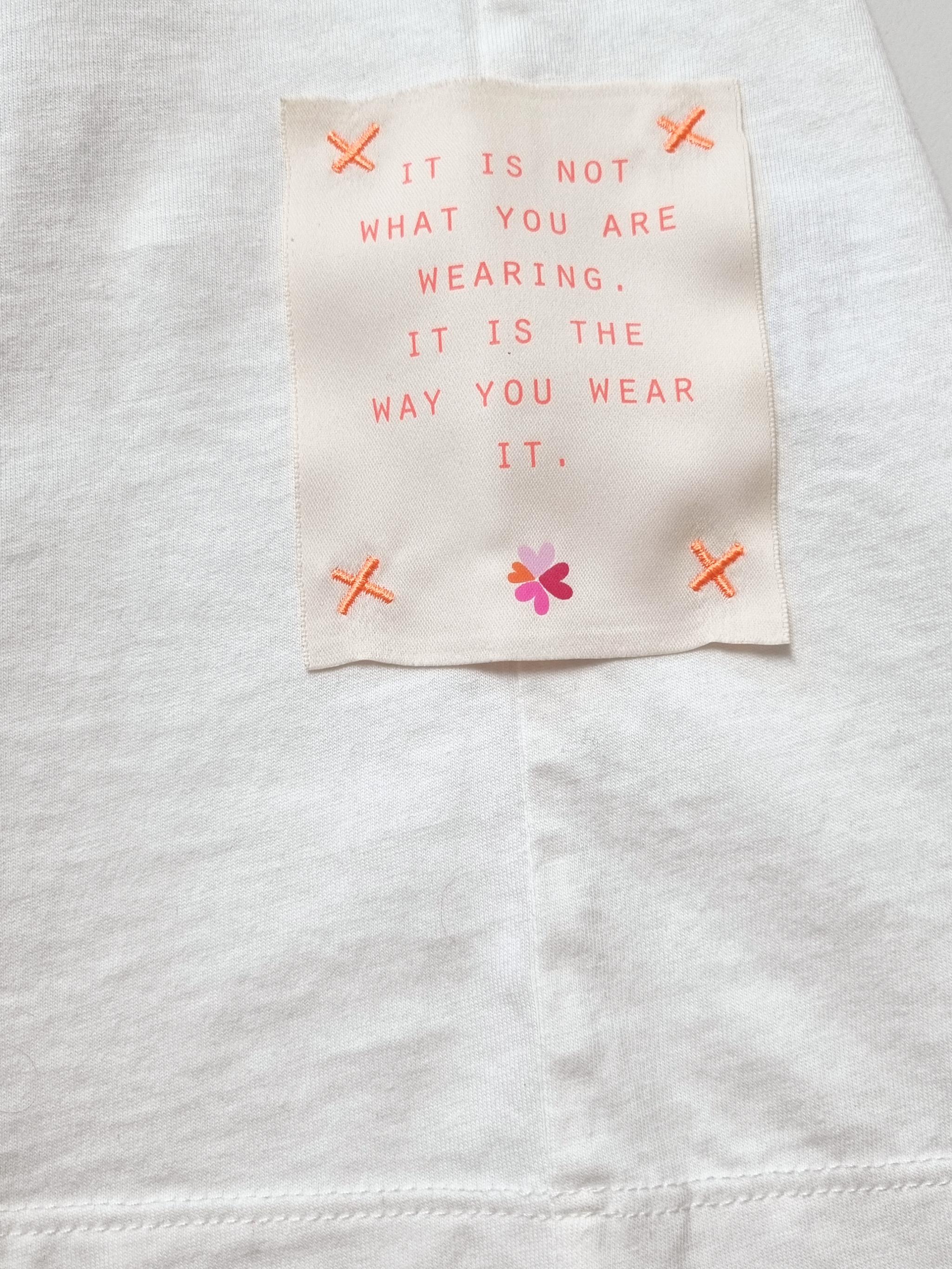 Tshirt mit Statement Flockprint