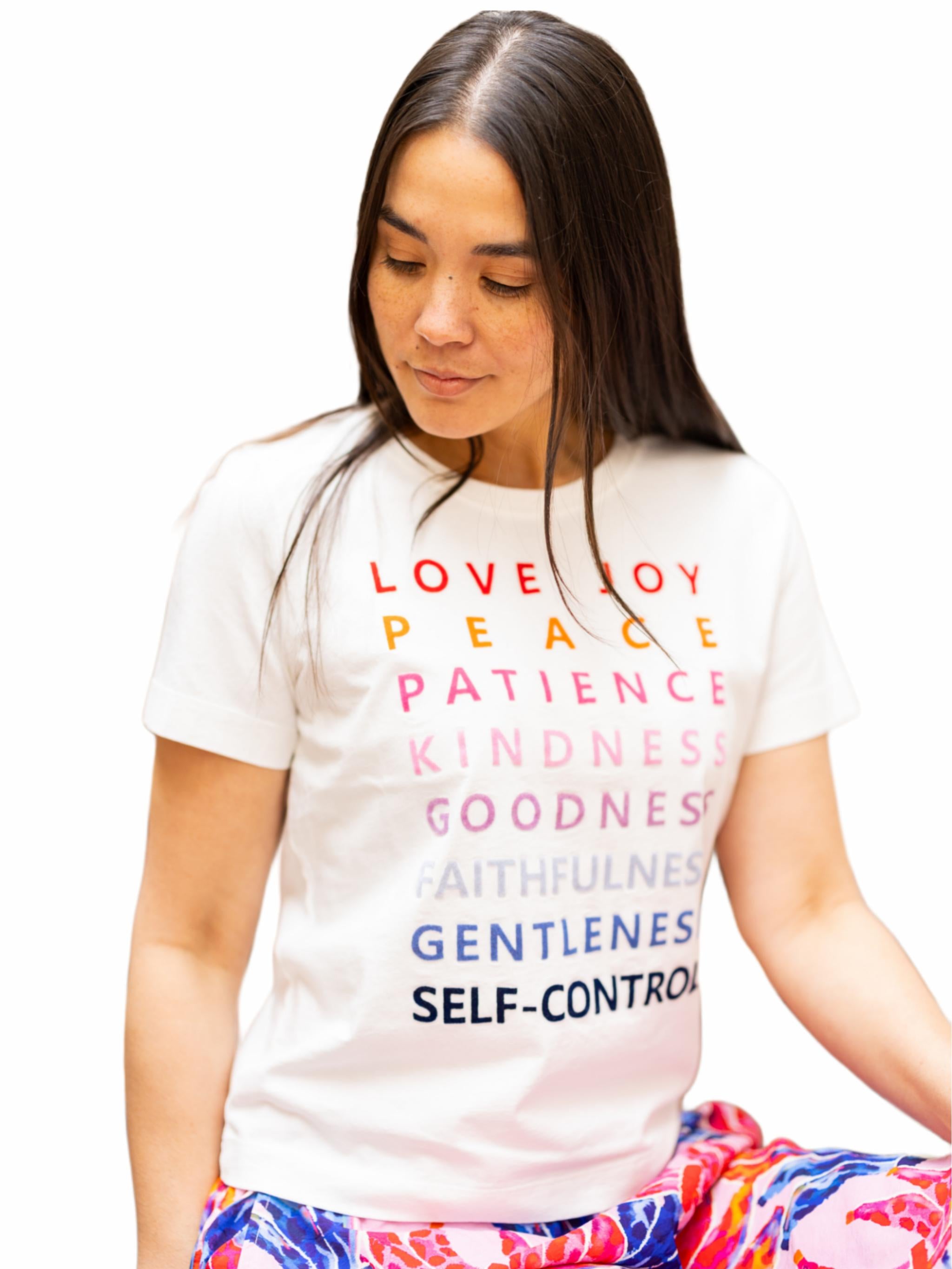 Tshirt mit Statement Flockprint