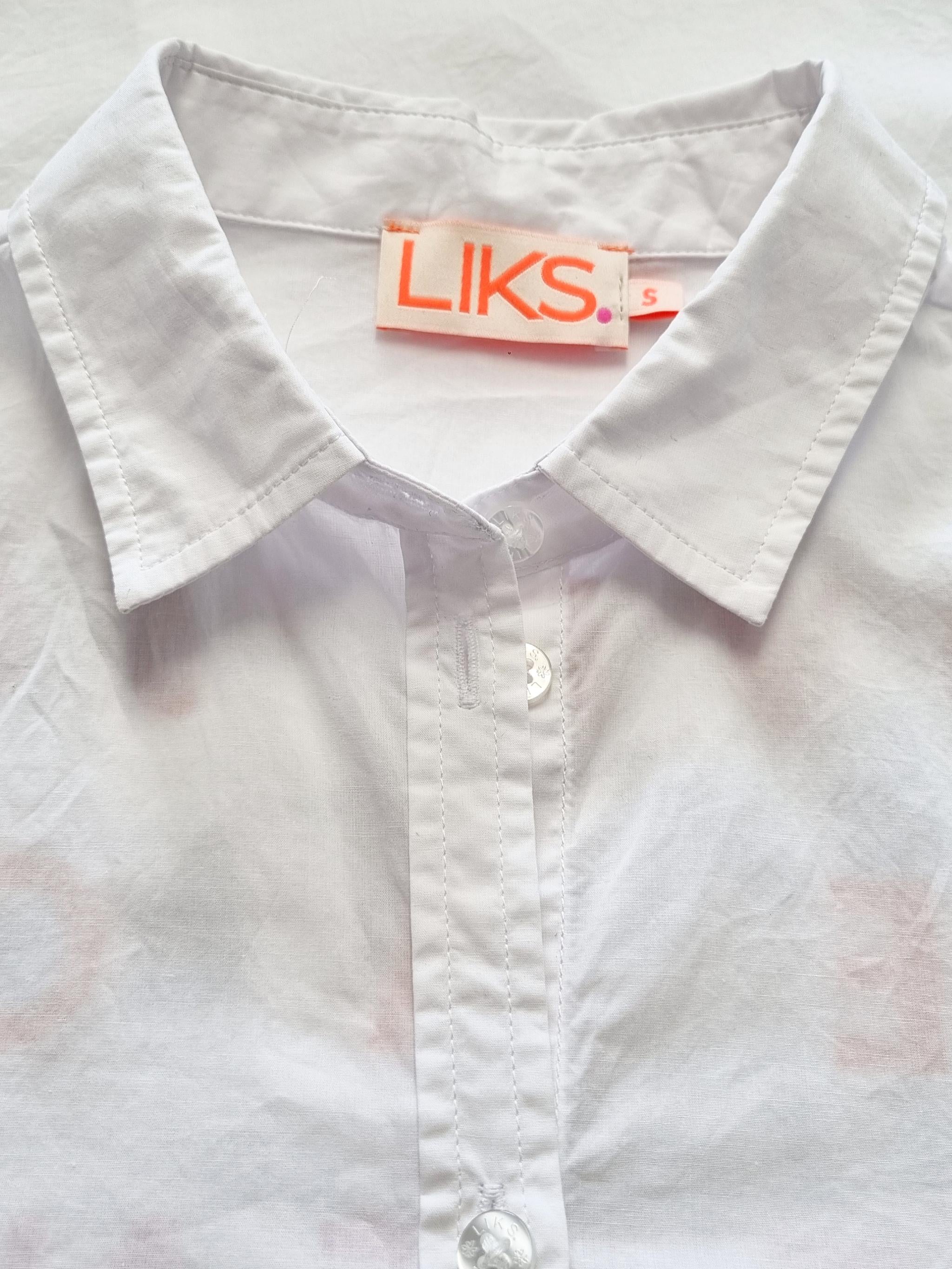 Bluse mit Statement Flockprint