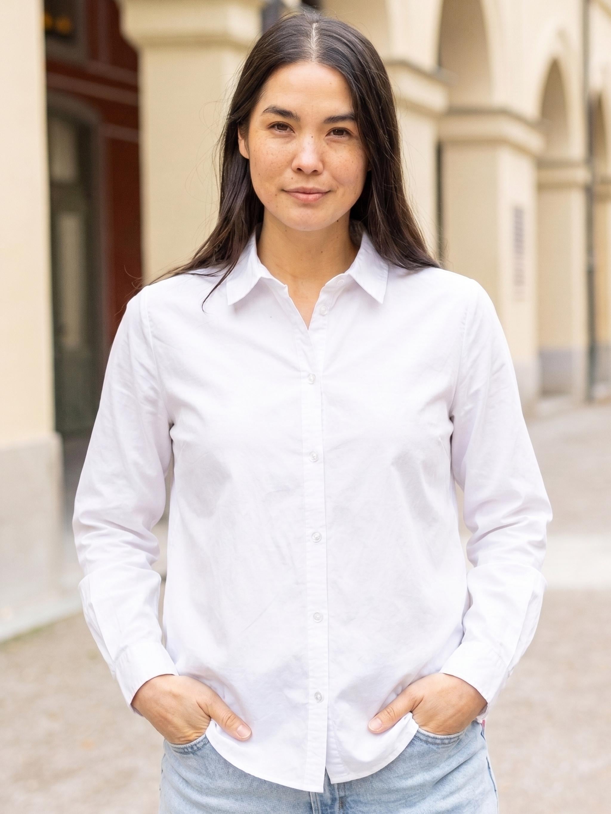 Damen Bluse mit Statement Flockprint - GesaC