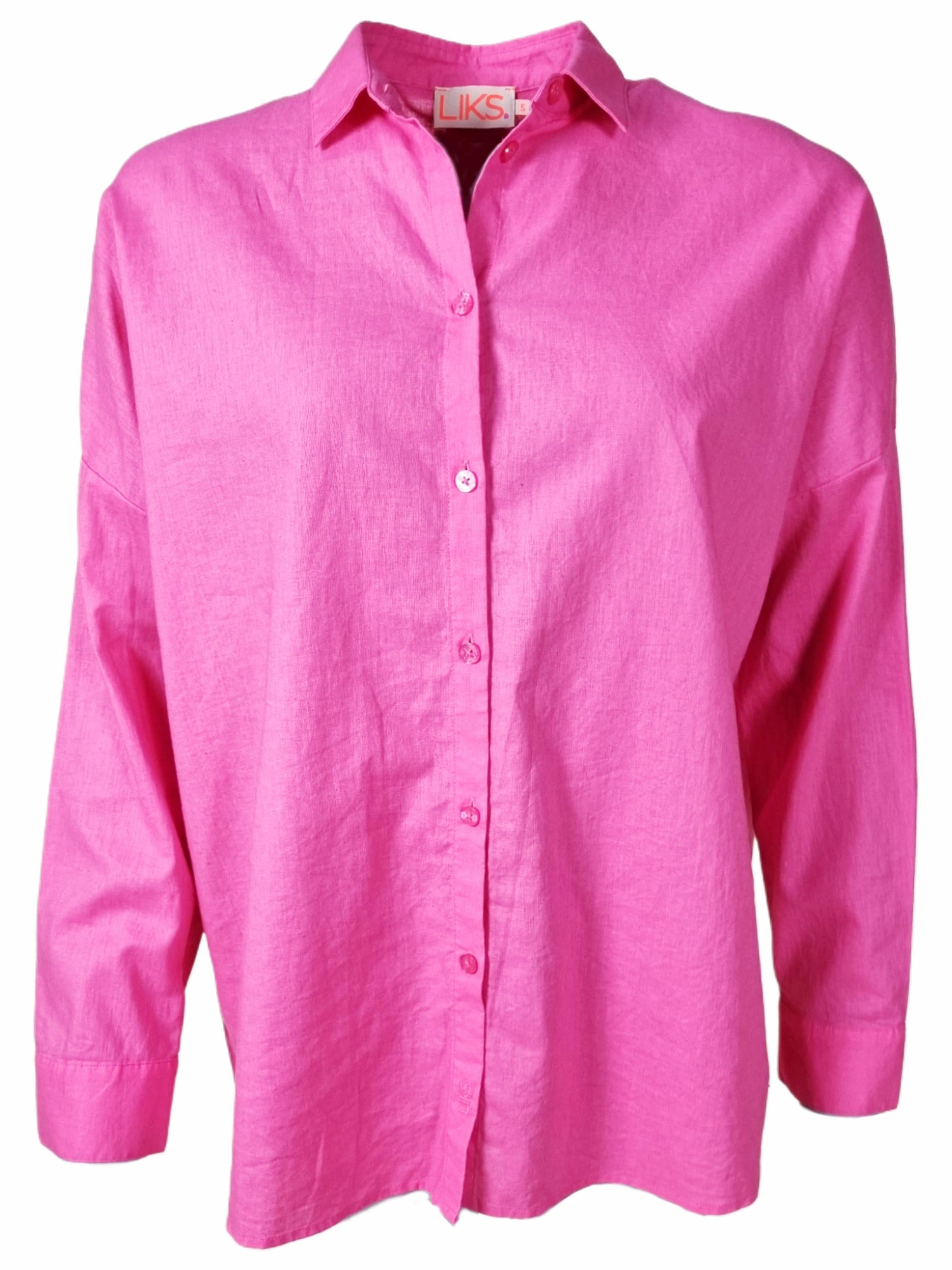 Damen Bluse aus Leinen - Baumwolle - GloriaC