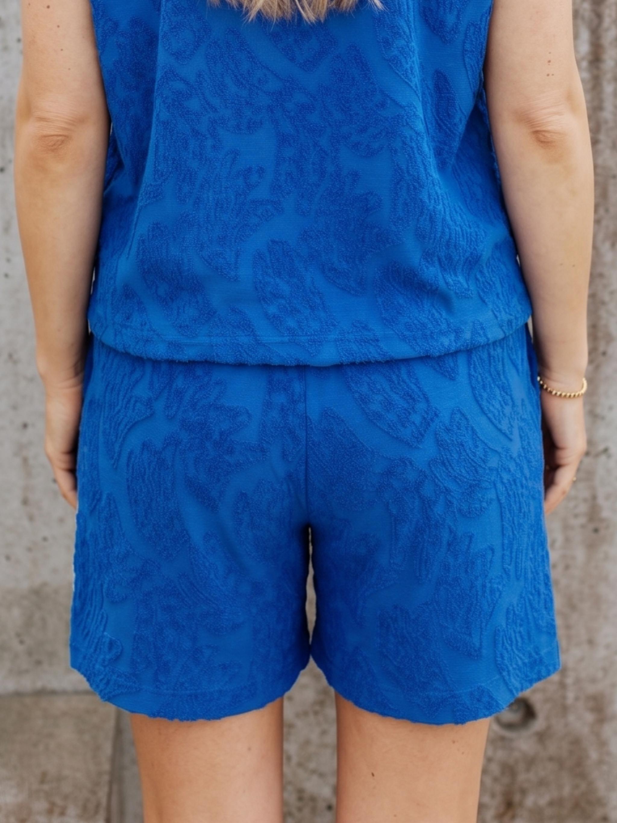 Damen Shorts mit Frottee Jacquard - SaskiaC
