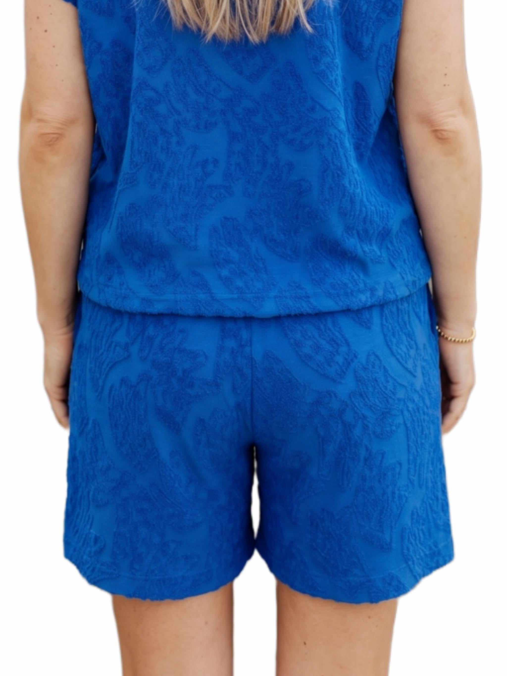 Damen Shorts mit Frottee Jacquard - SaskiaC
