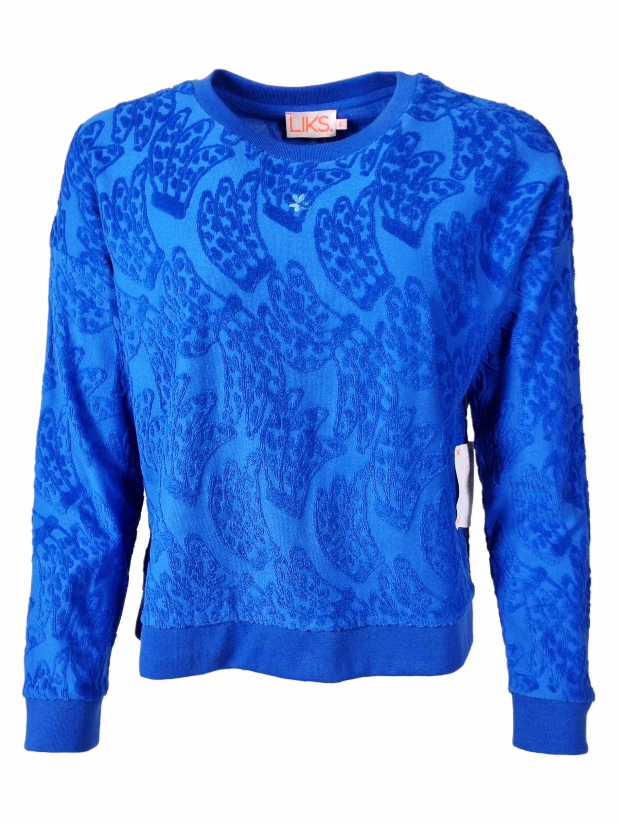 Damen Sweatshirt mit Frottee Jacquard - SelinaC