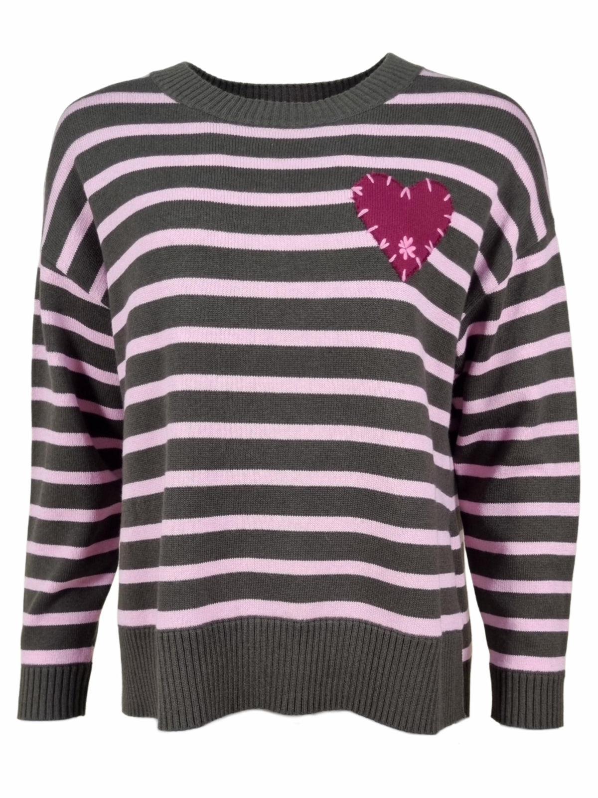 Damen Strickpullover gestreift aus Baumwoll-Kaschmir Mischung - DuaC