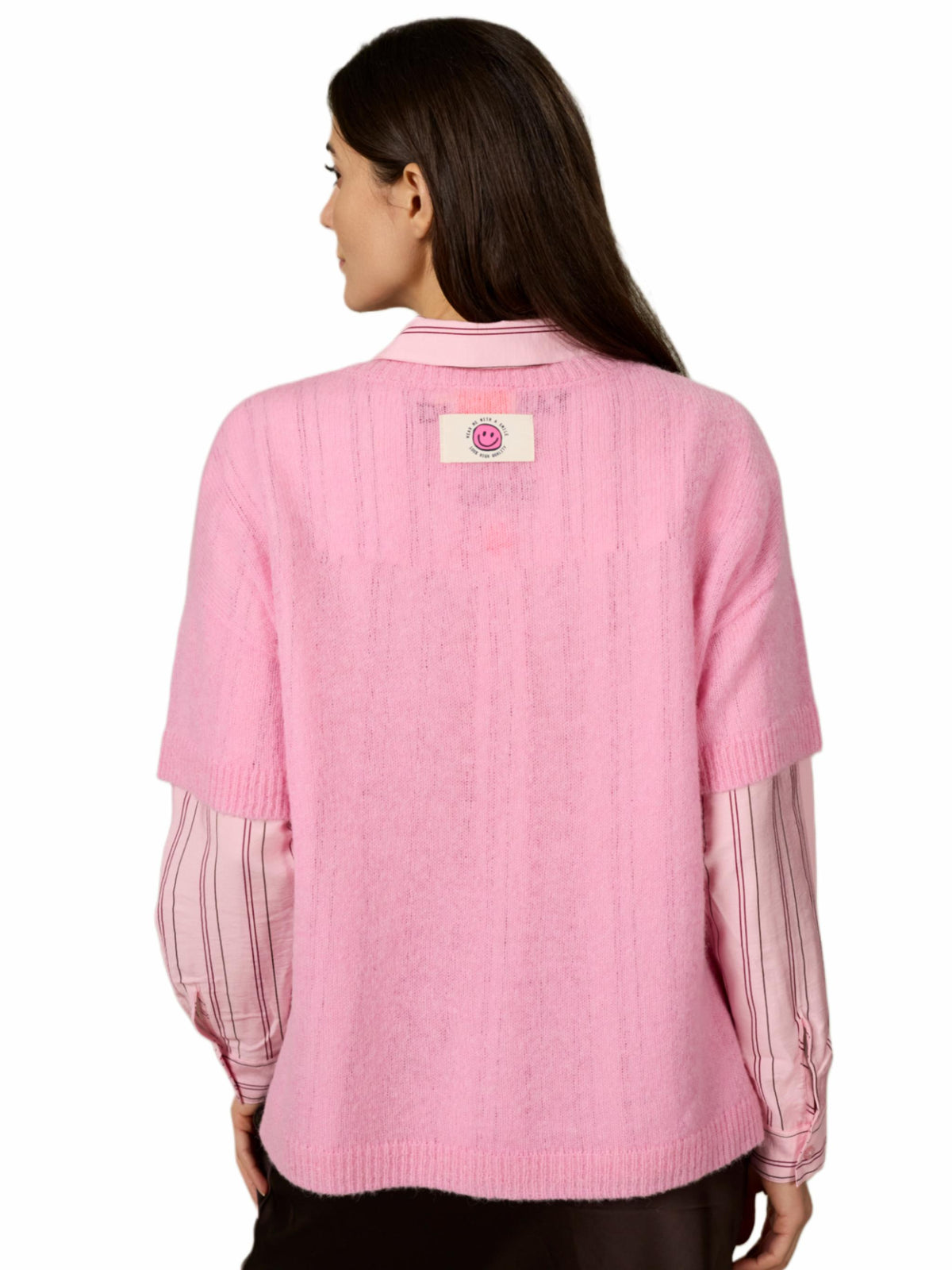 Damen Strickpullover halbarm aus Woll - Alpaka -  Mischung - AyaC